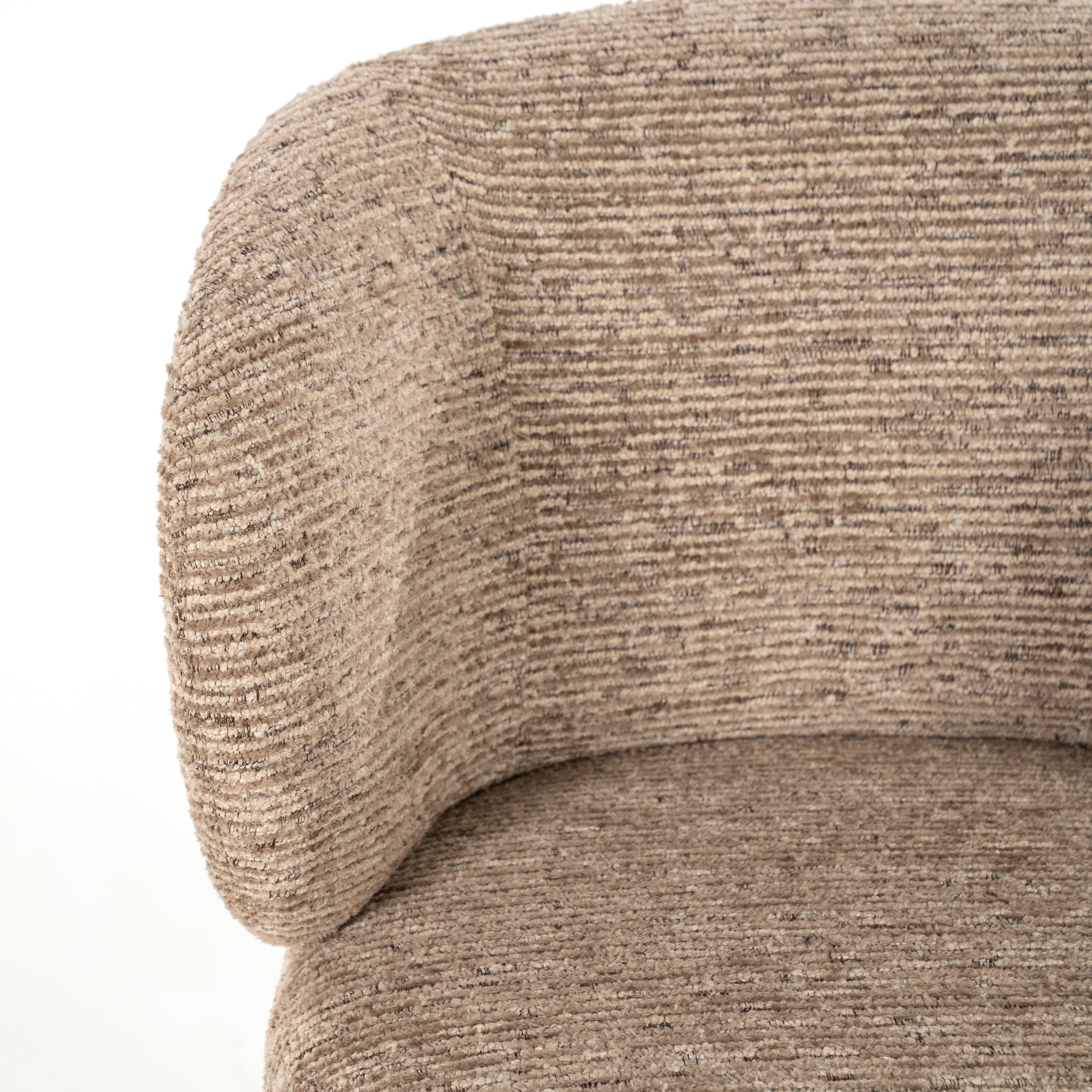 JAYSON swivel chair brown with dark brown base