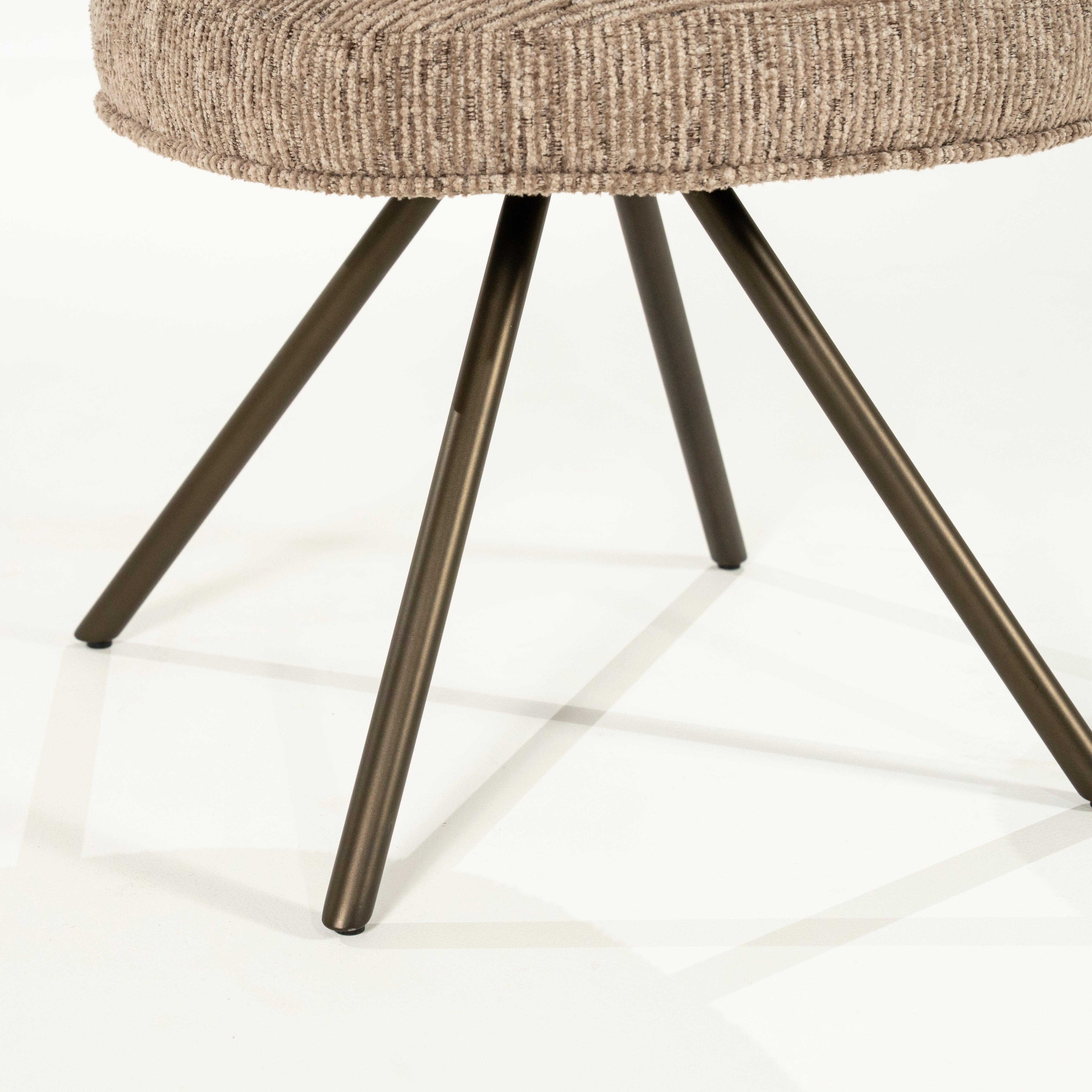 JAYSON swivel chair brown with dark brown base