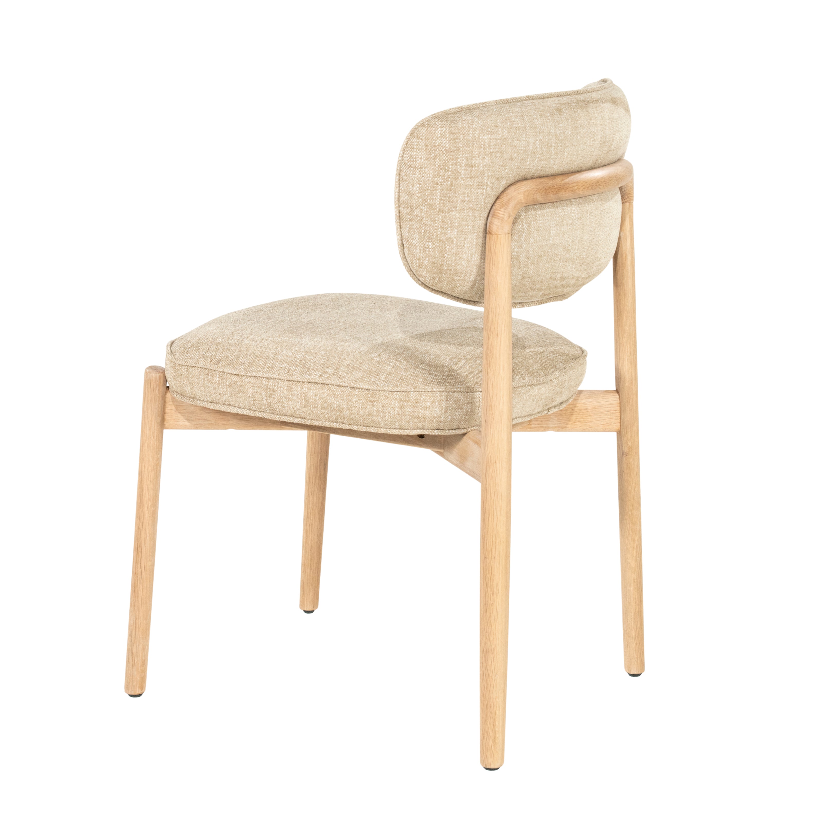 Stuhl RUNE in Beige mit heller Eichenbasis