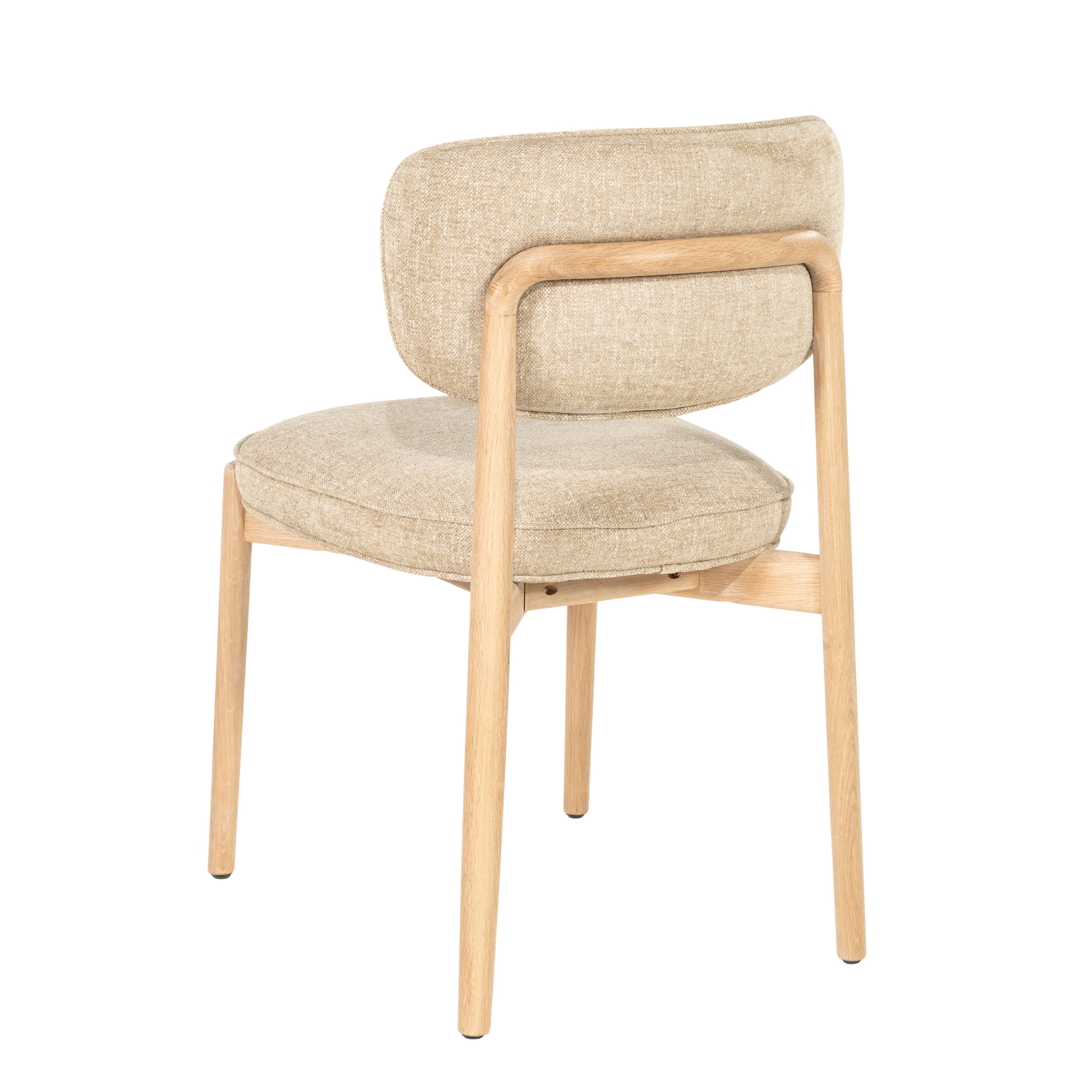 Stuhl RUNE in Beige mit heller Eichenbasis