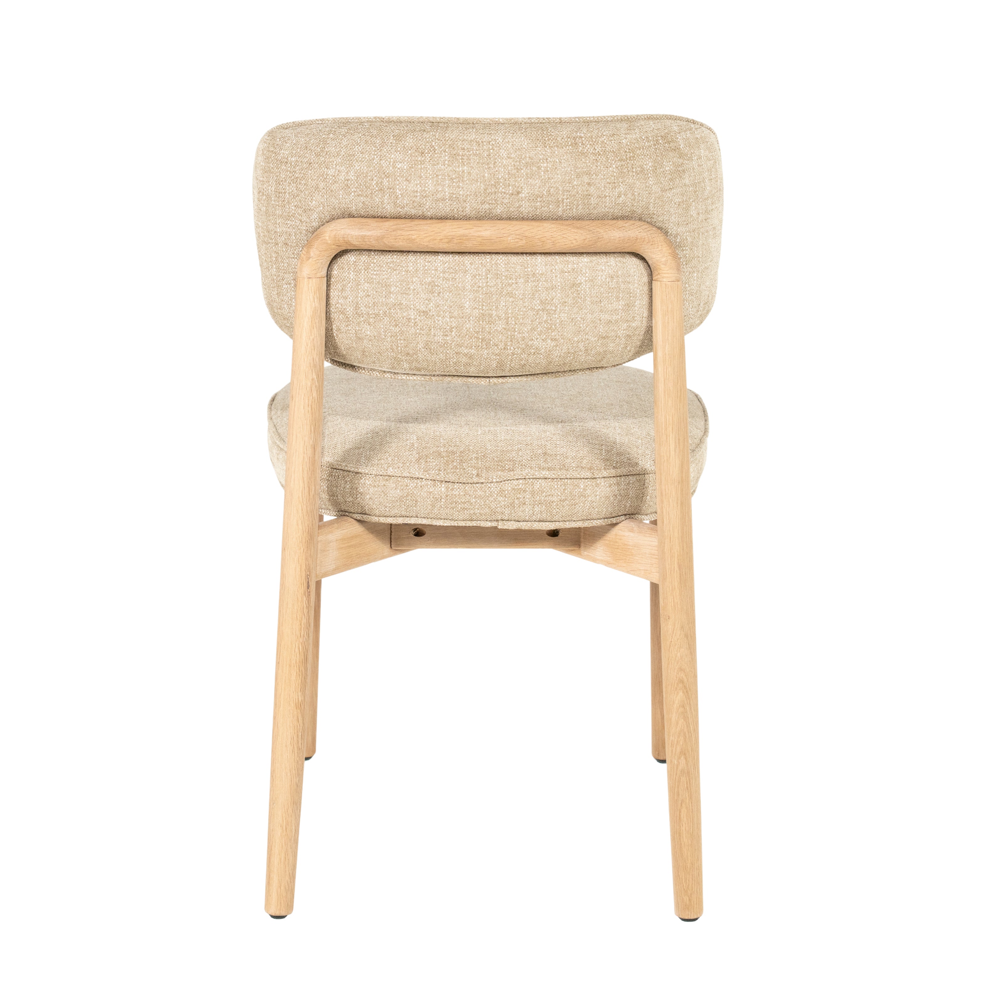 Stuhl RUNE in Beige mit heller Eichenbasis
