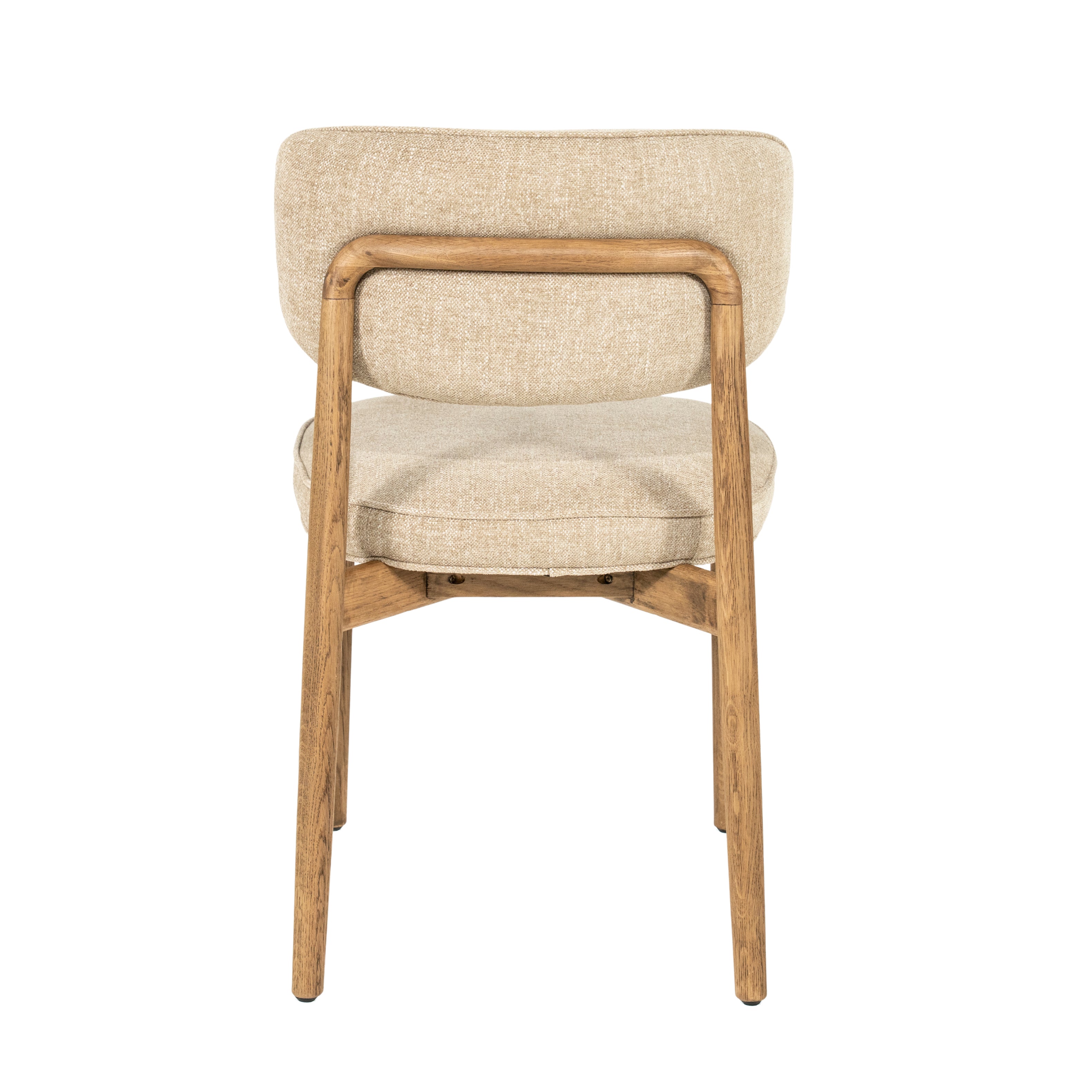 RUNE Chair in Beige with Oak Base