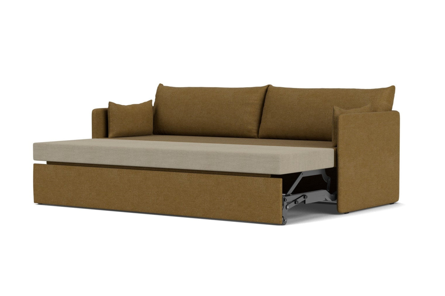 Sofa with sleeping function 3-seater mustard [Julia]