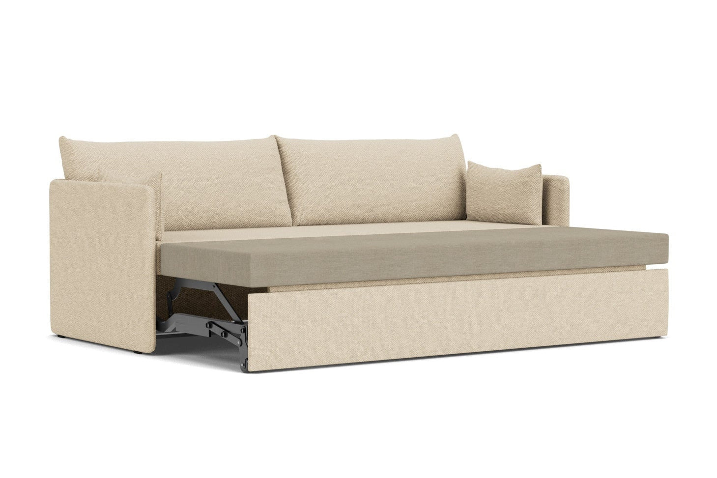 Sofa with sleeping function 3-seater light beige [Julia]
