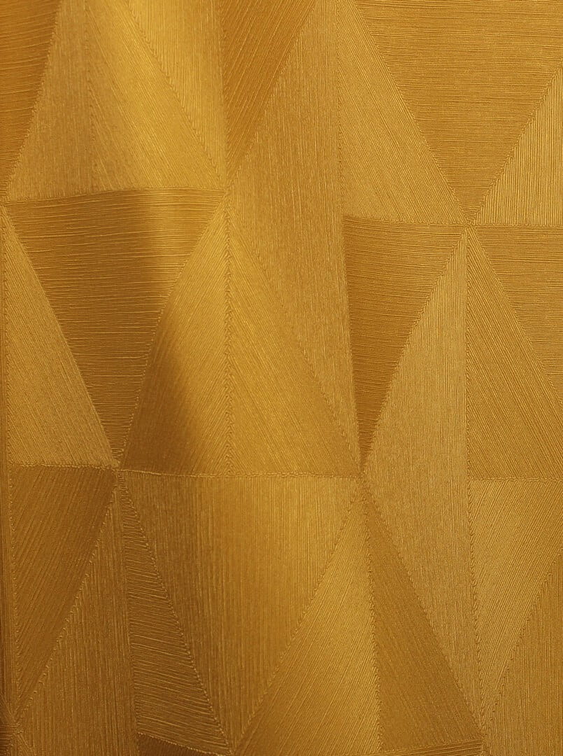 Metallic wallpaper with geometric pattern PARANGON - JAUNE D'OR yellow with gold
