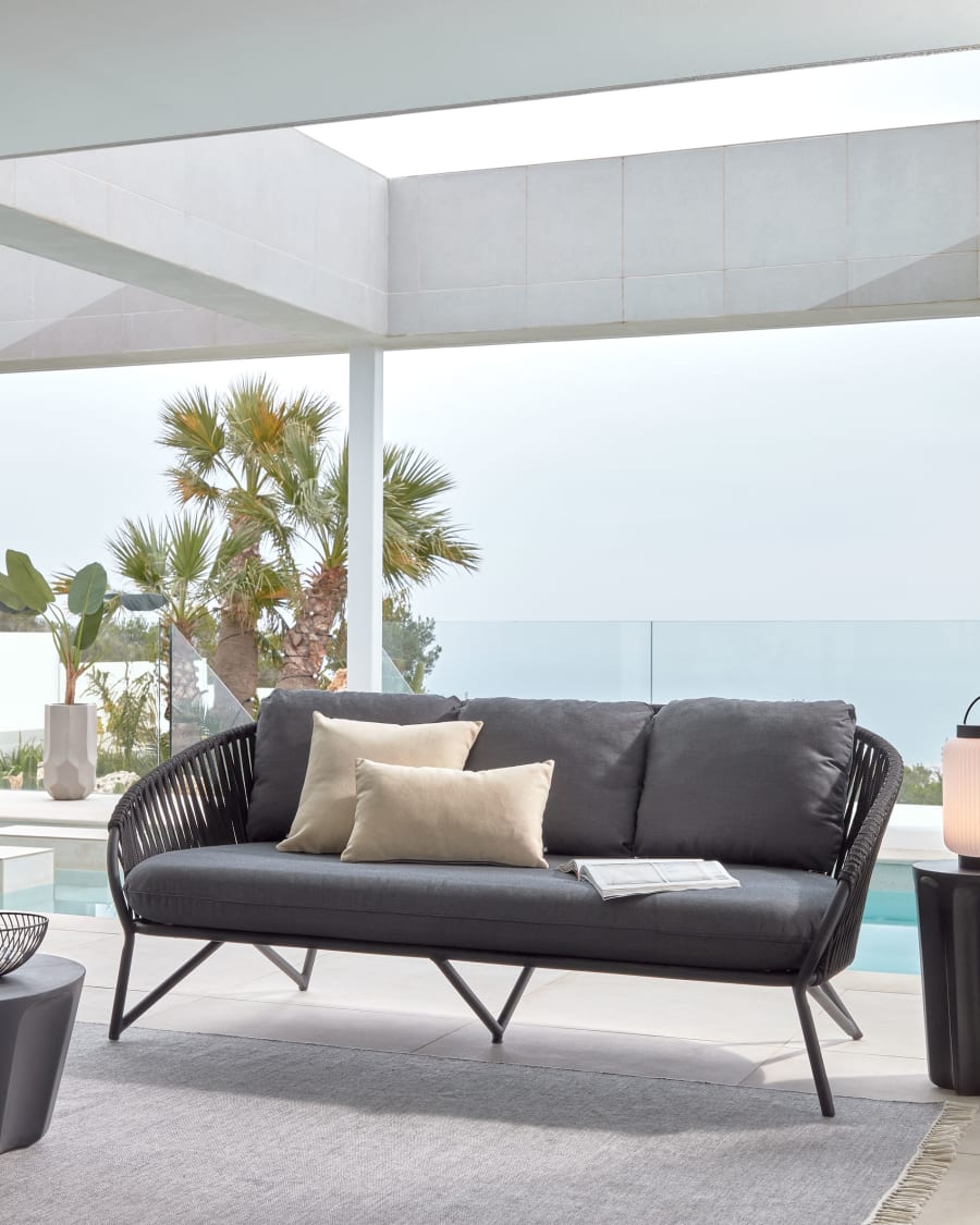 Gartensofa BRANZIE schwarz 
