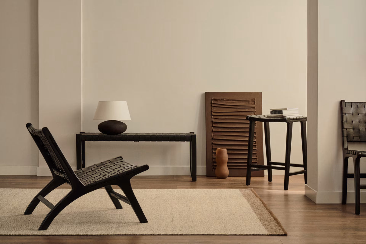 Calixta Black Leder Barhocker