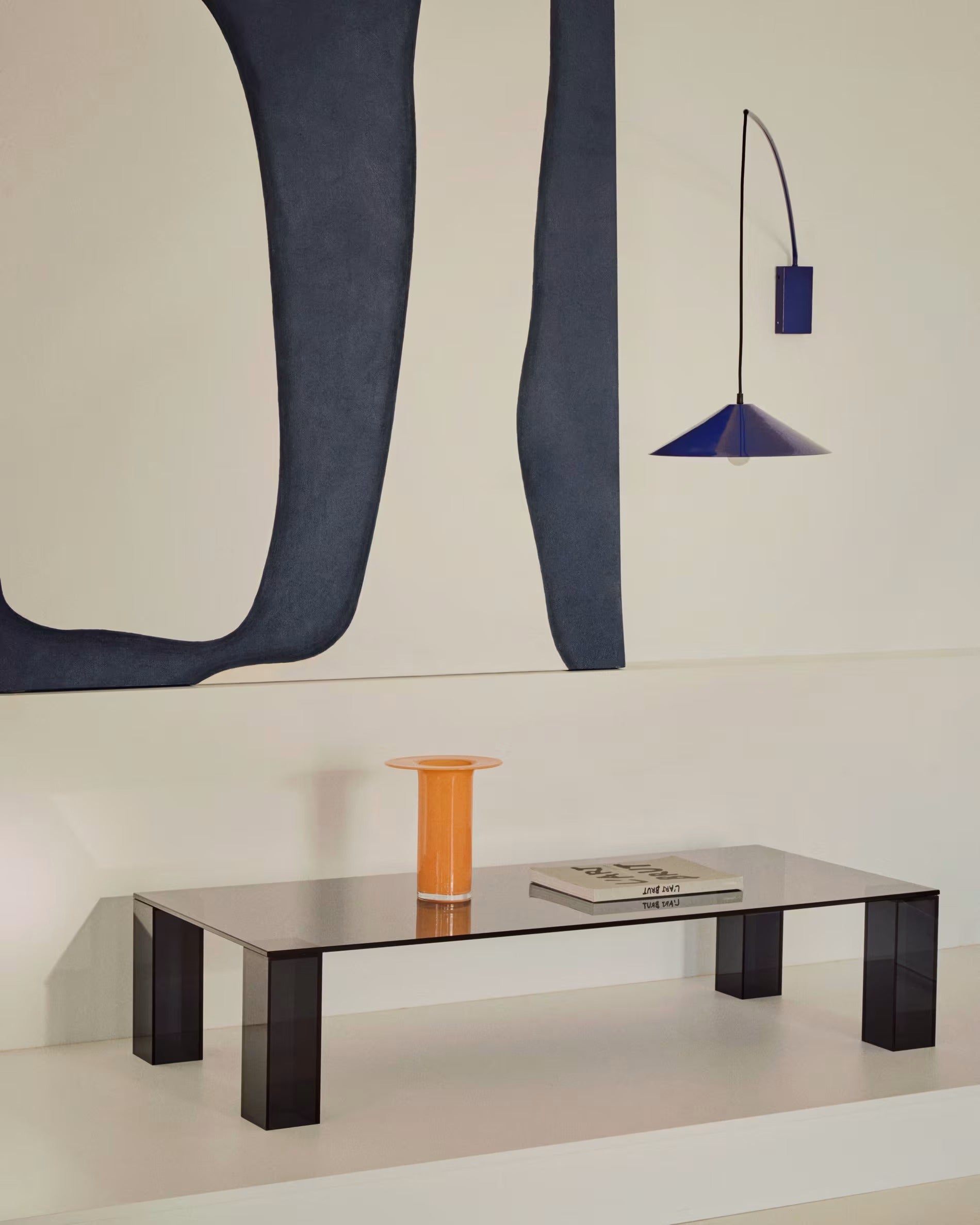 Couchtisch ADULARIA dunkelgraues gehärtetes Glas