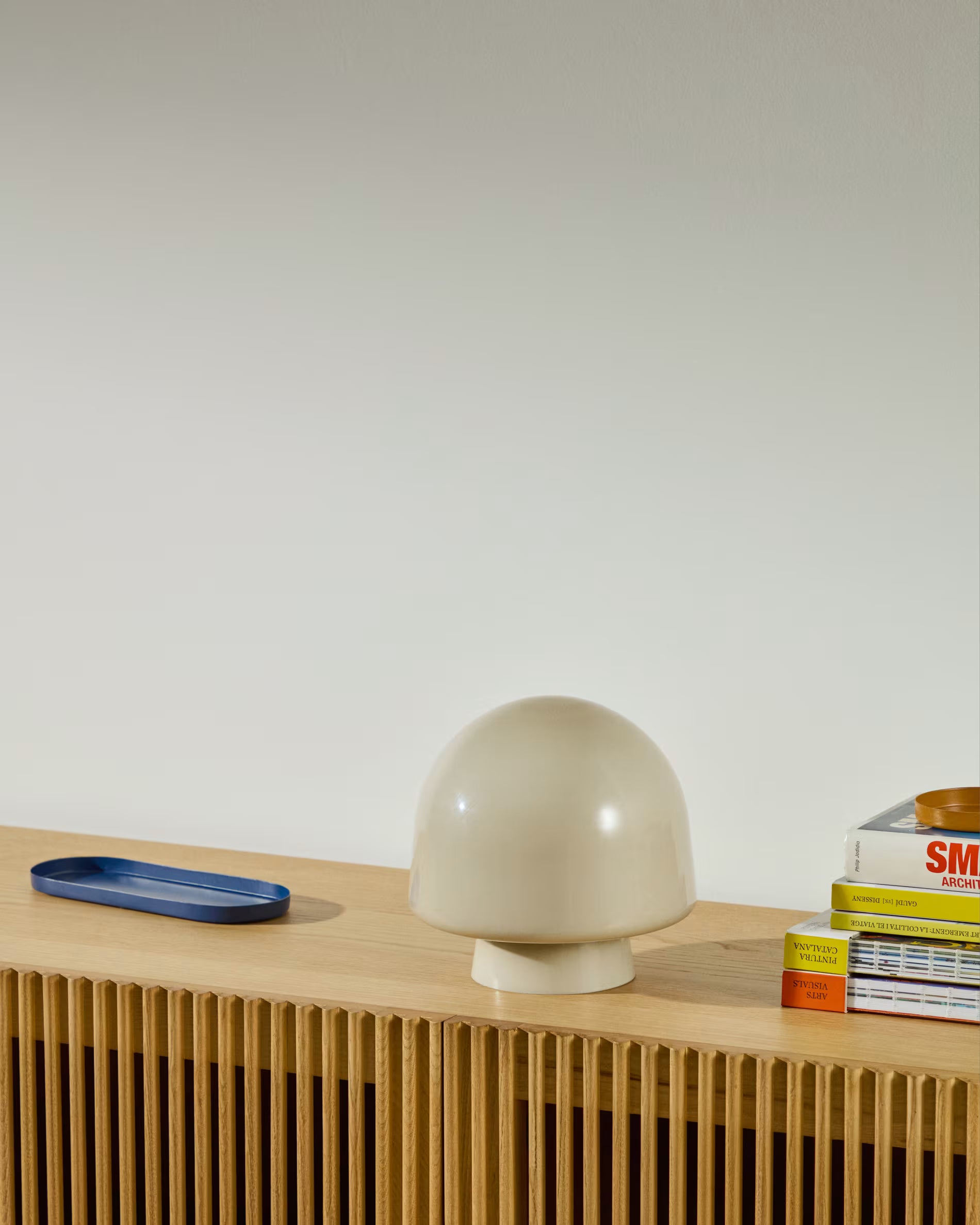Tischlampe REIG graues Glas