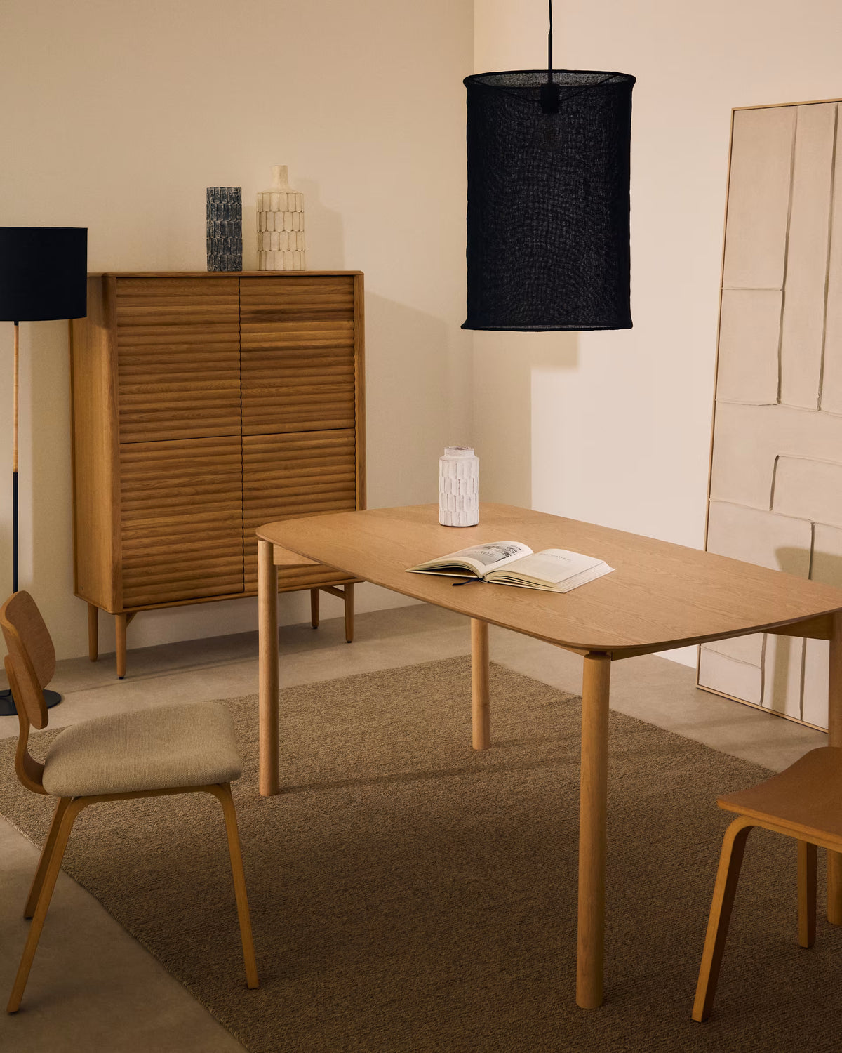 Rechteckige Tabelle Indien Furnierasche