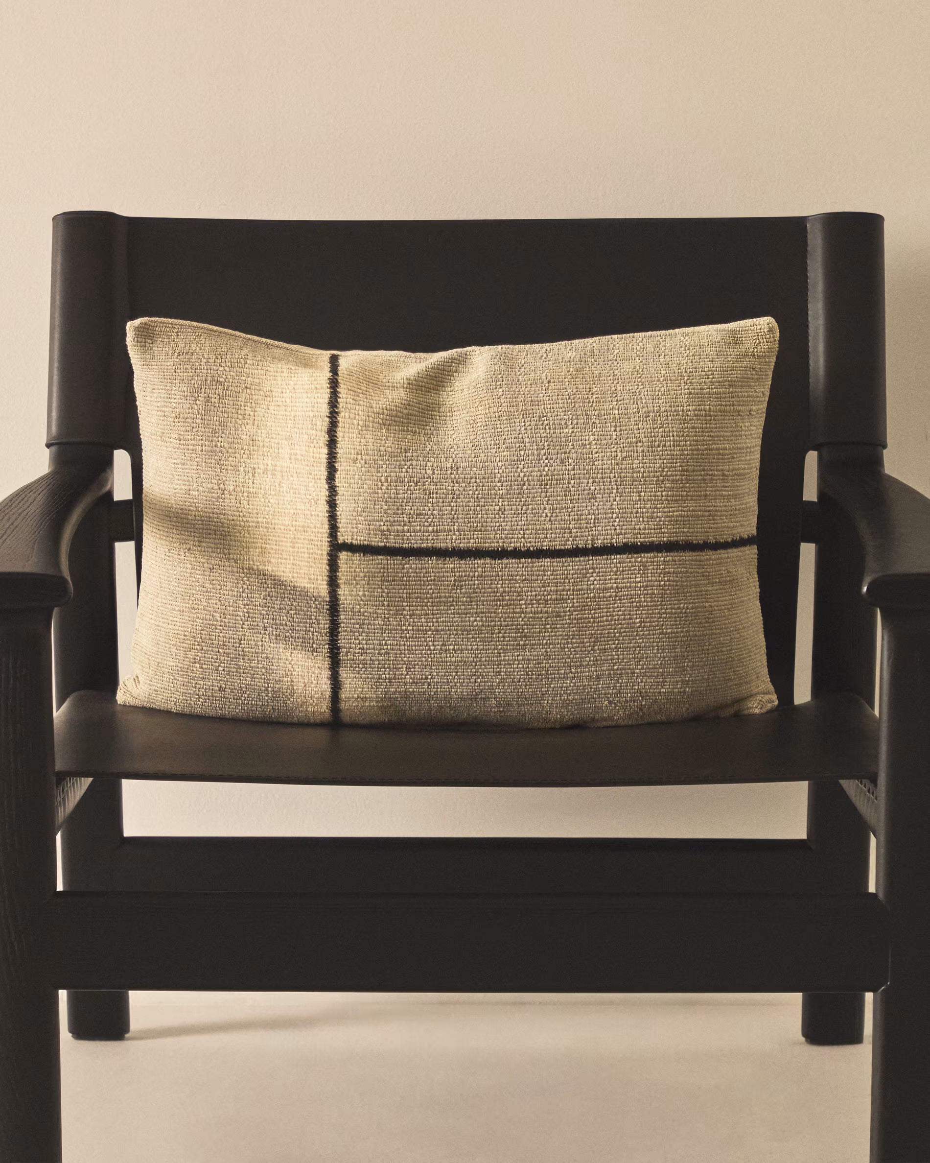 Kissenbezug ANVERA beige mit Schwarz