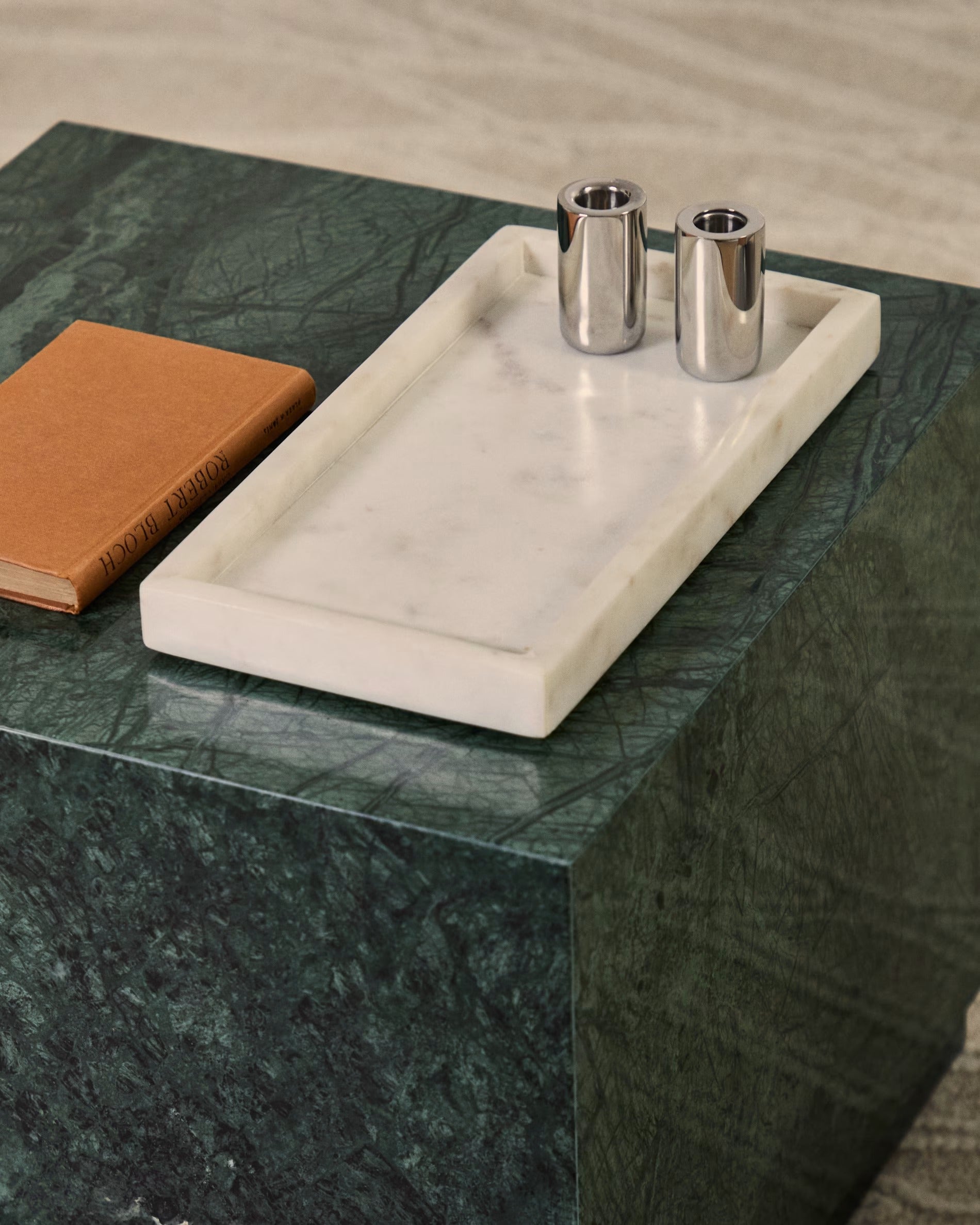 Serela Tray White Marble