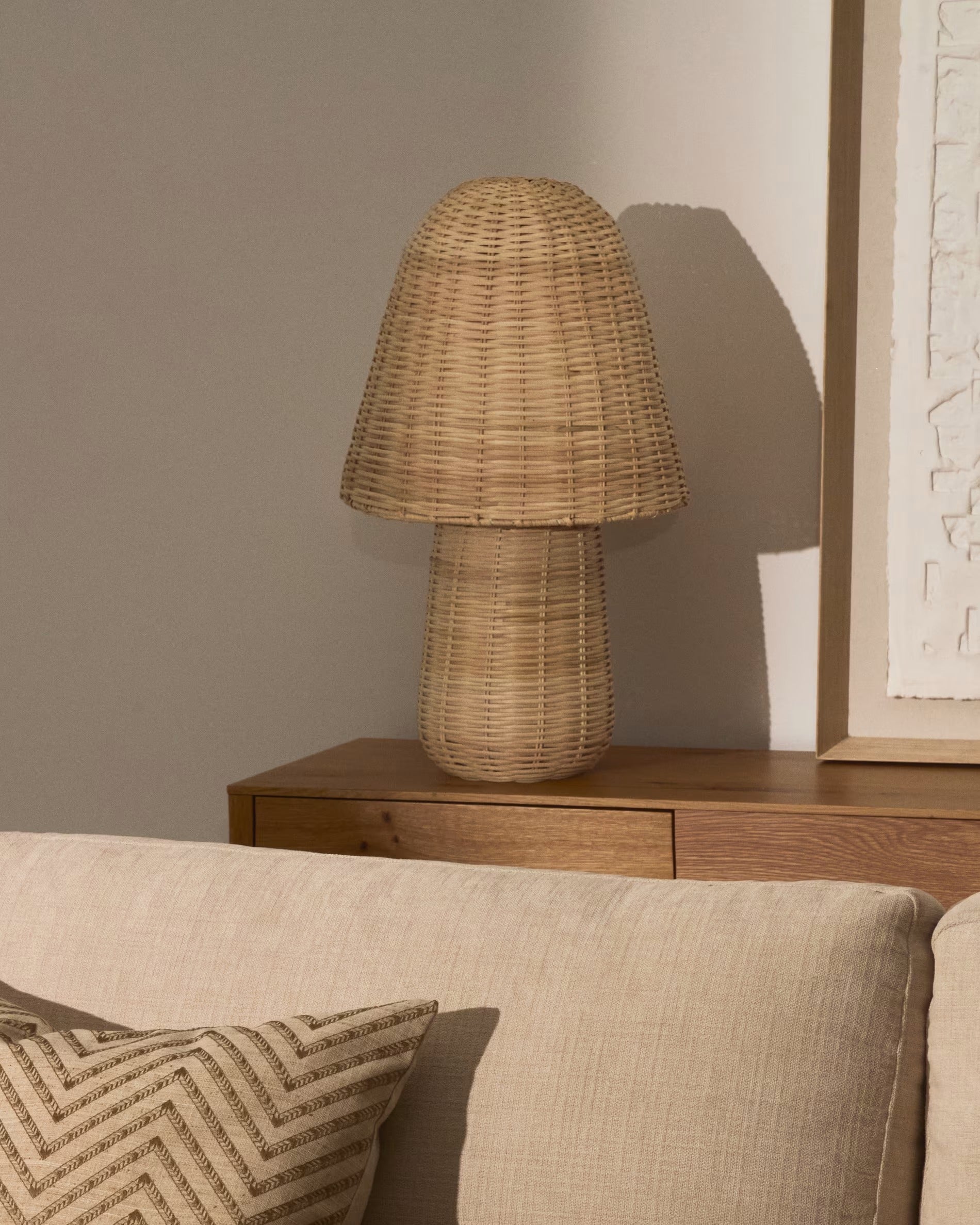 NEUDA Rattan-Tischlampe