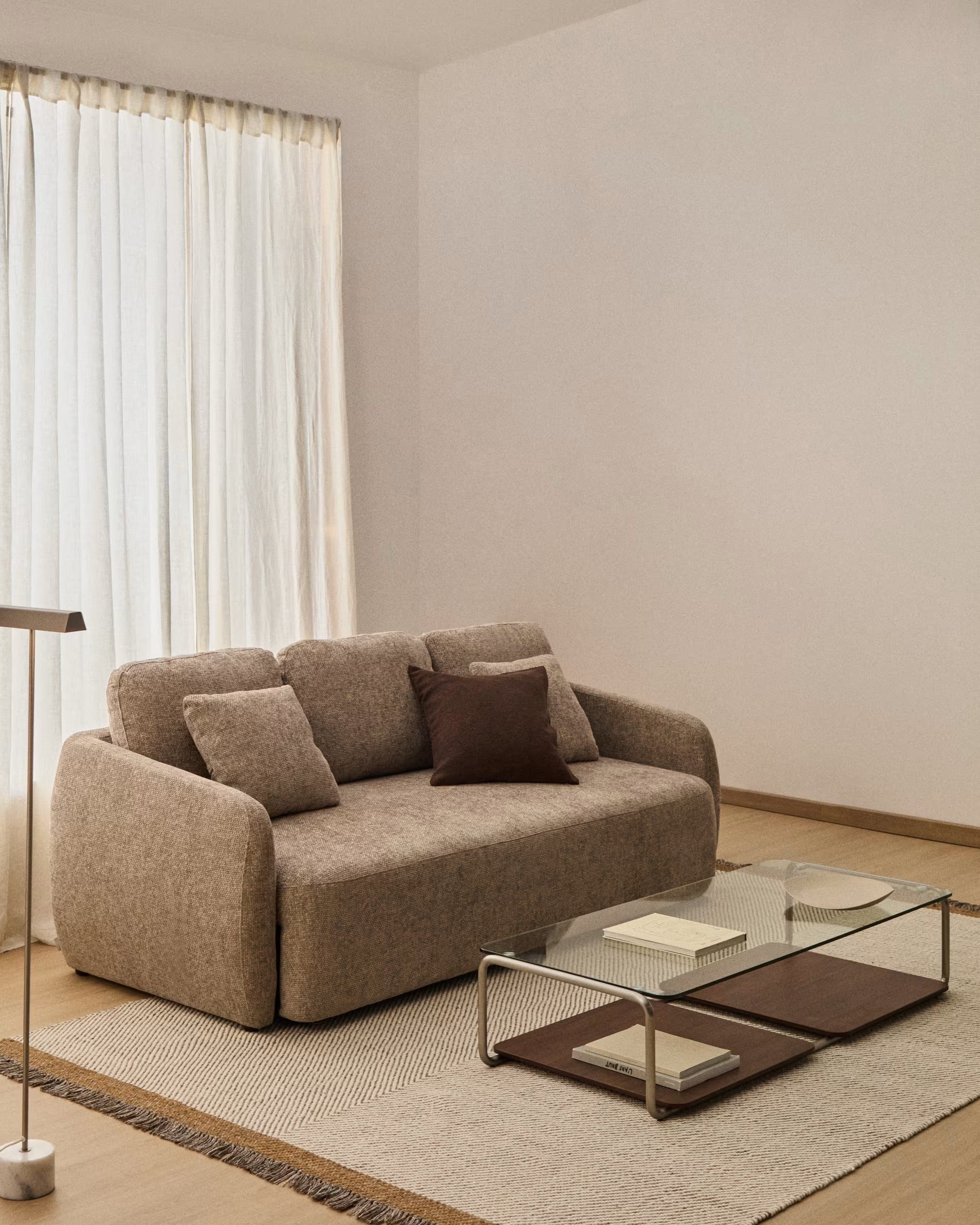 Sofa 3-osobowa z funkcją spania LAIRA taupe