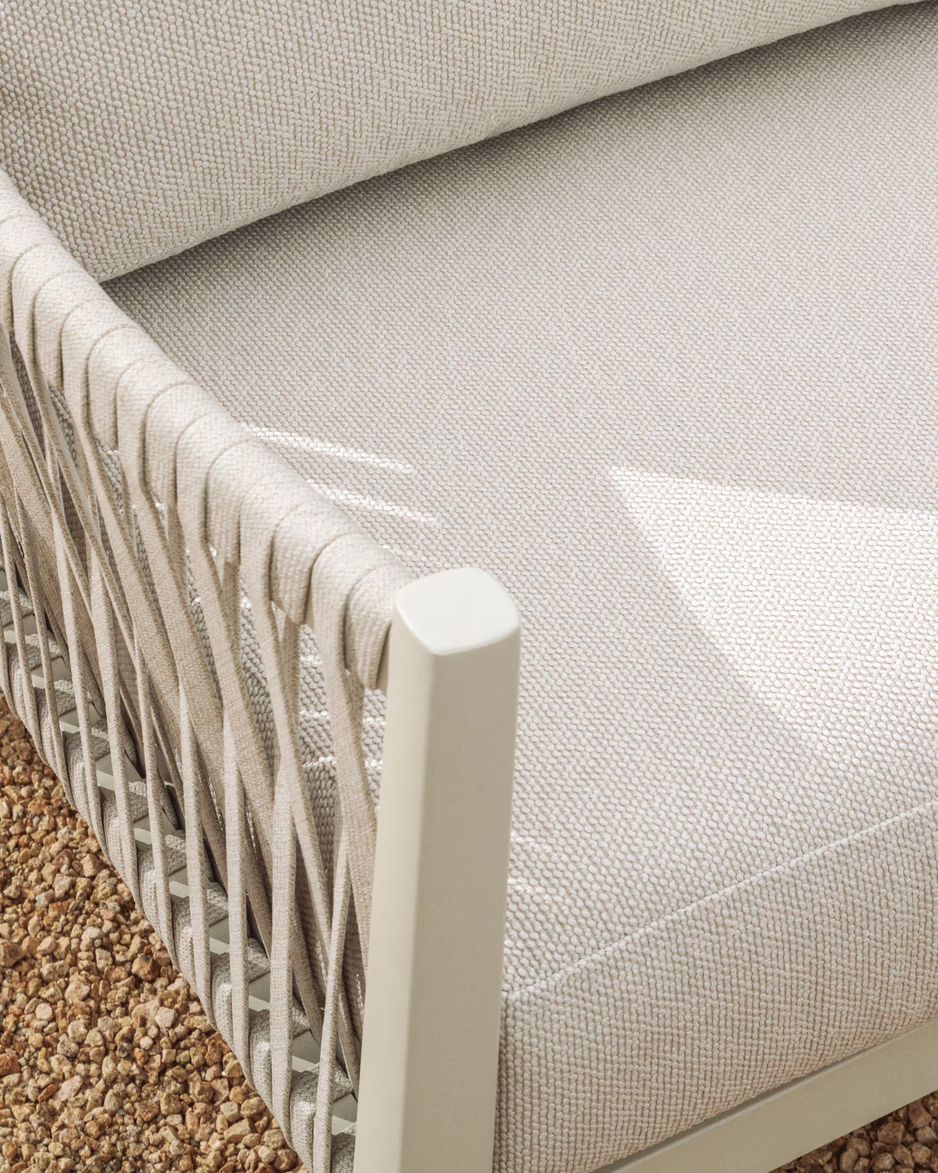 Gartenmöbelset ALERIA beige mit heller Basis