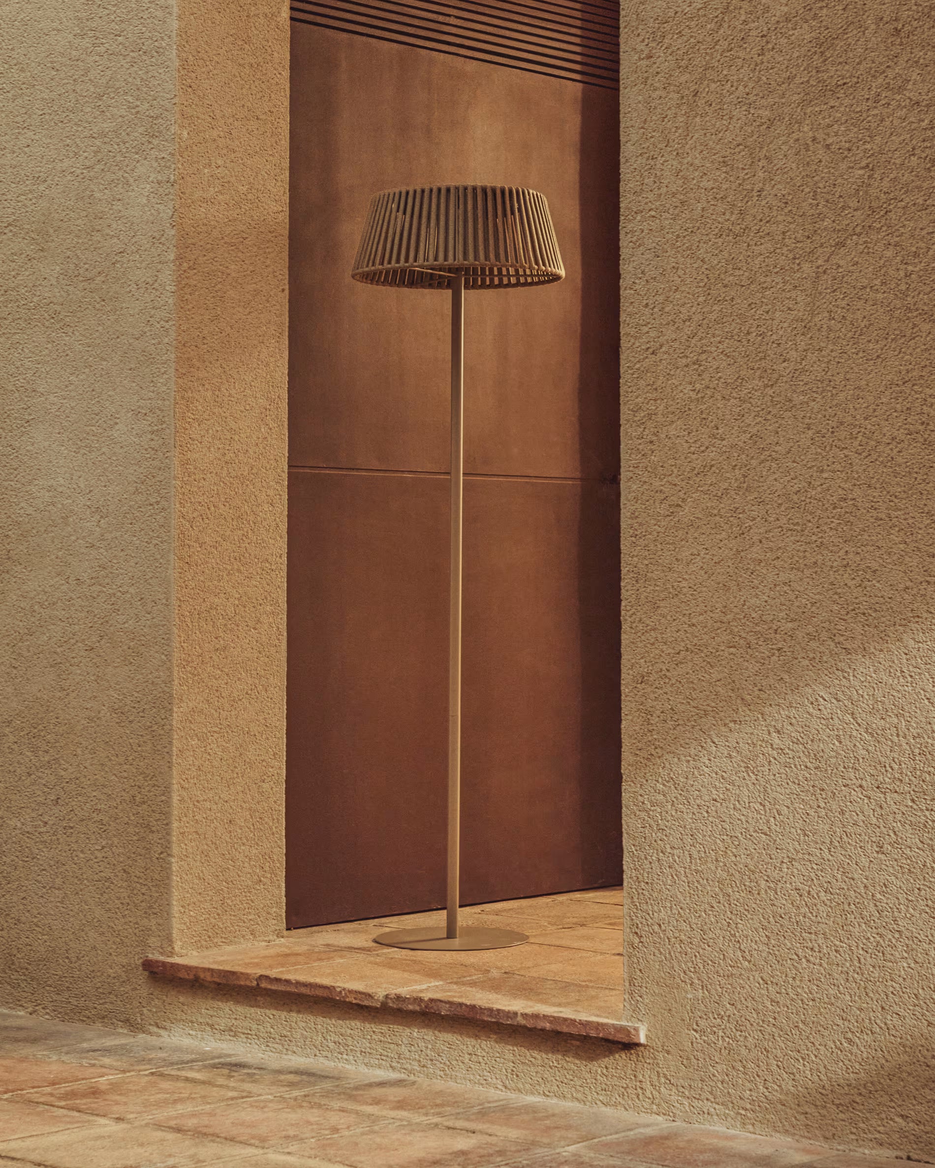 Beige Solar Floor Garden Lamp ALDET