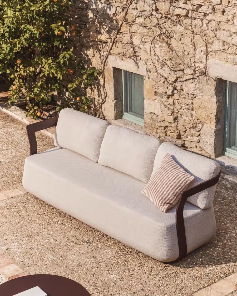 Kissenbezug DIROME weiß mit beige