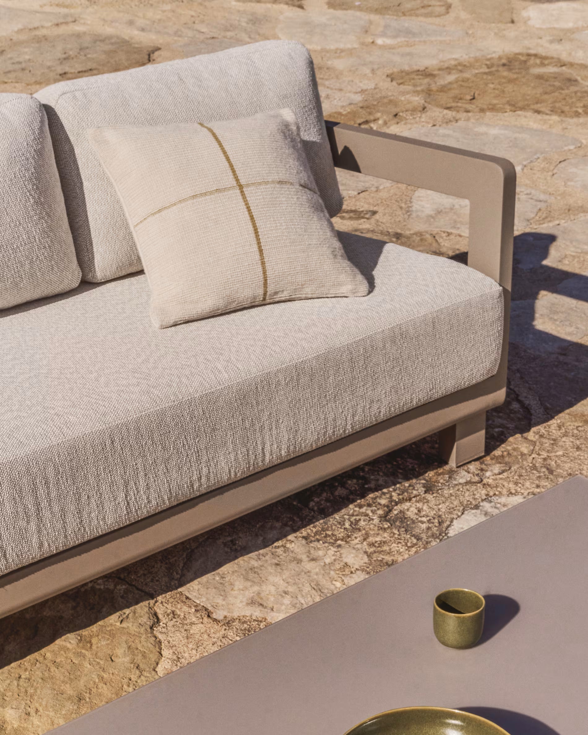 NERANO 2-Piece Garden Set in Gray-Beige