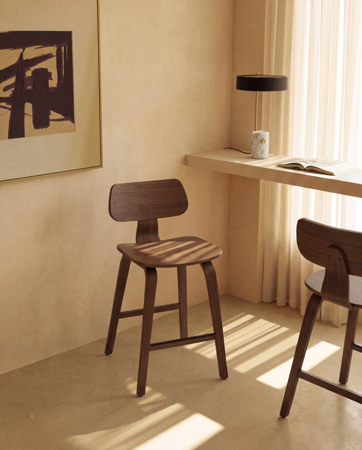 Barhocker GENA Nussfurnier