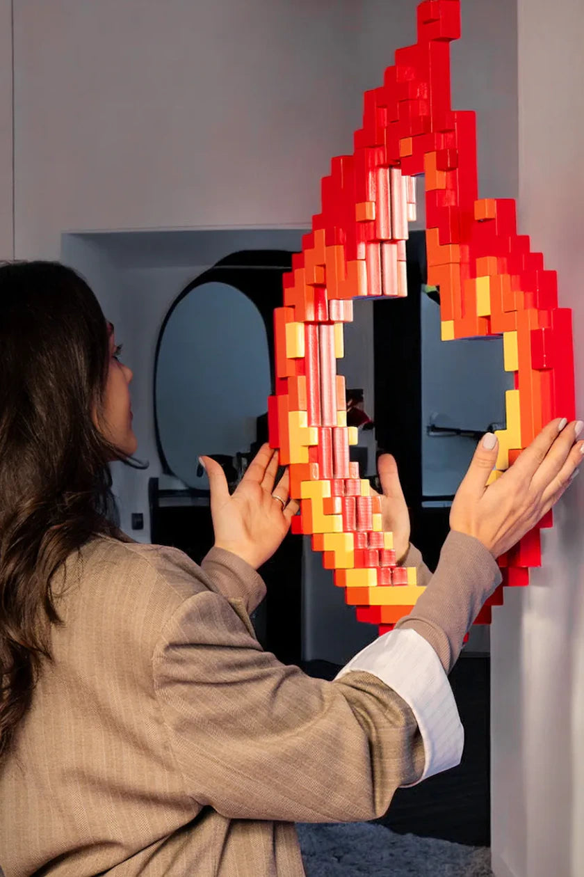 PIXEL Mirror - CHERRIES red