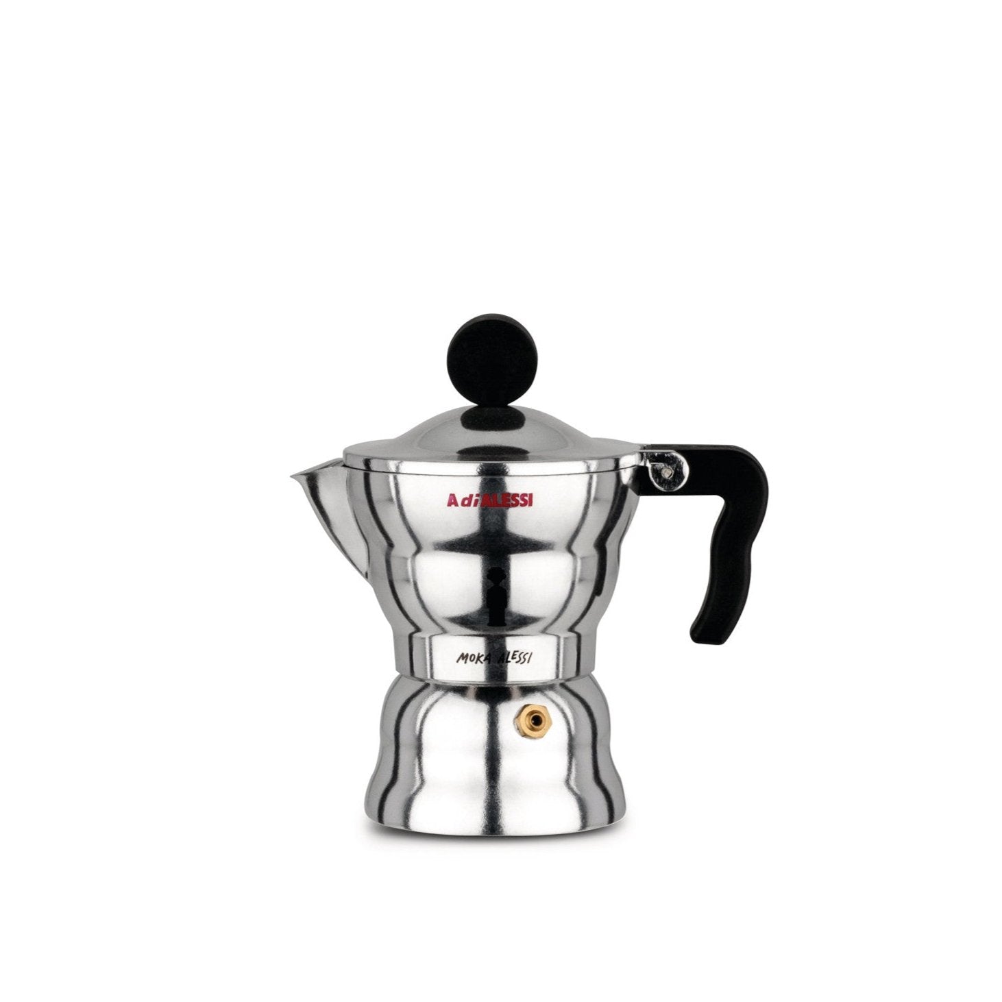 Alessi Silver Moka mit Schwarz