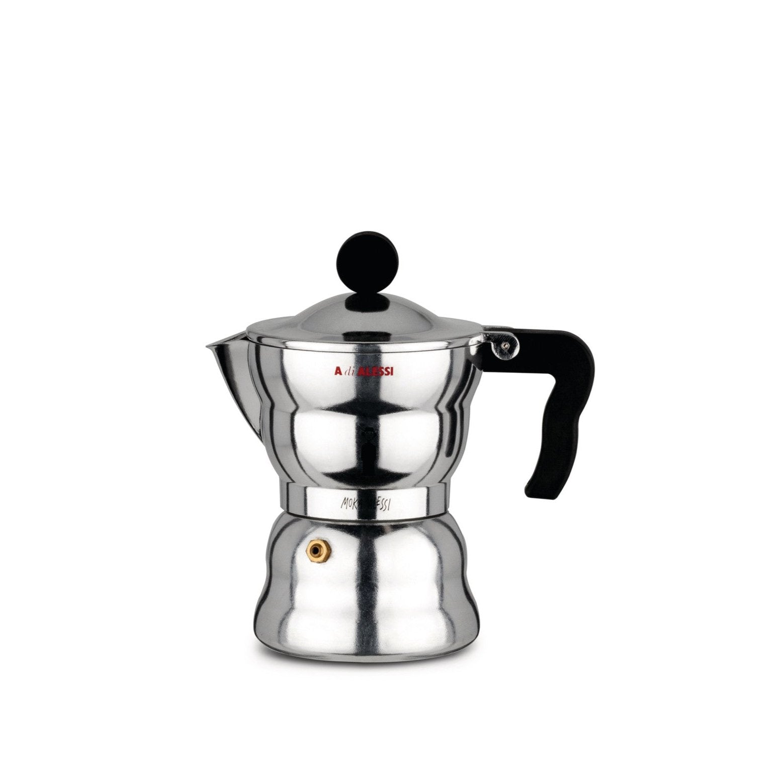 Alessi Silver Moka mit Schwarz