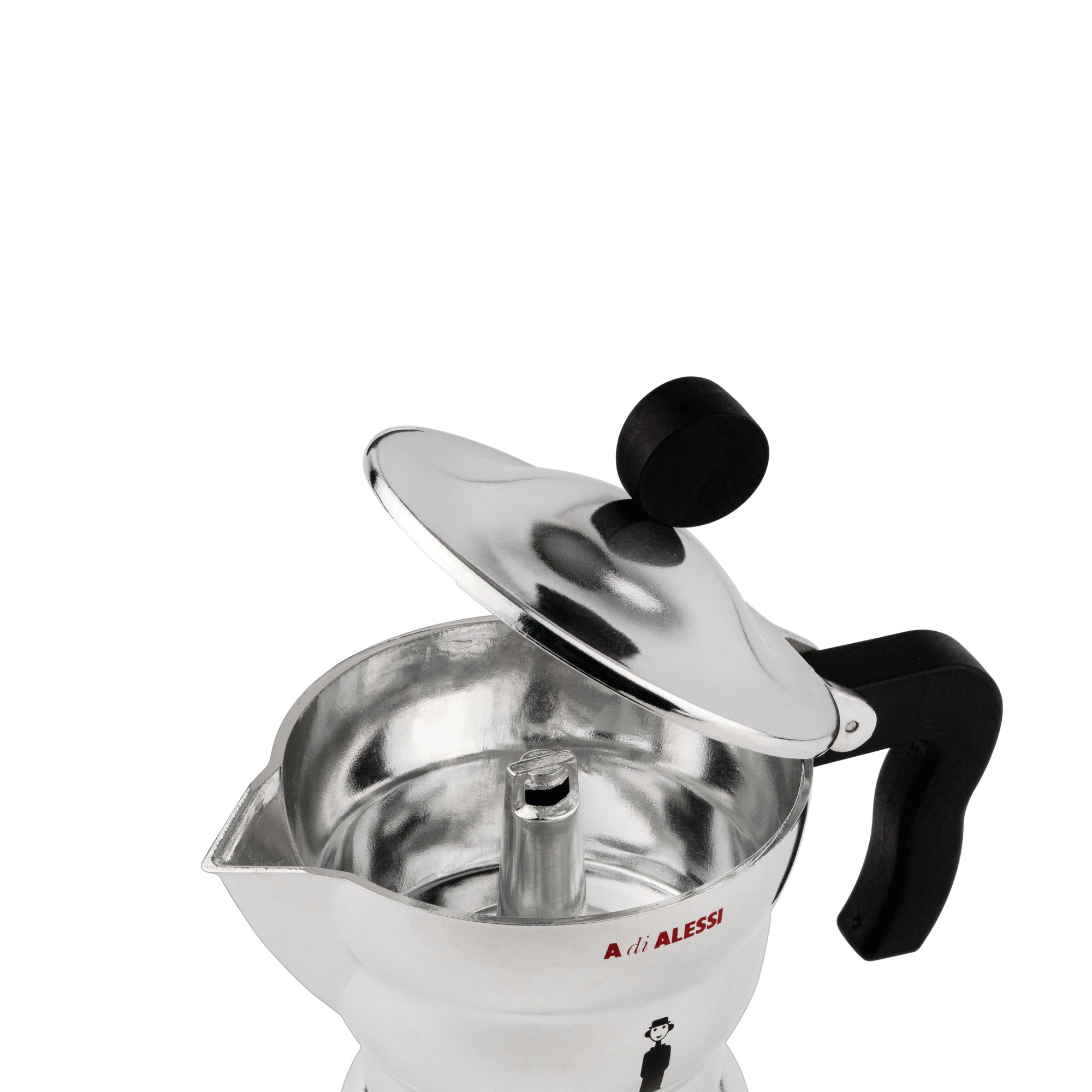 Alessi Silver Moka mit Schwarz