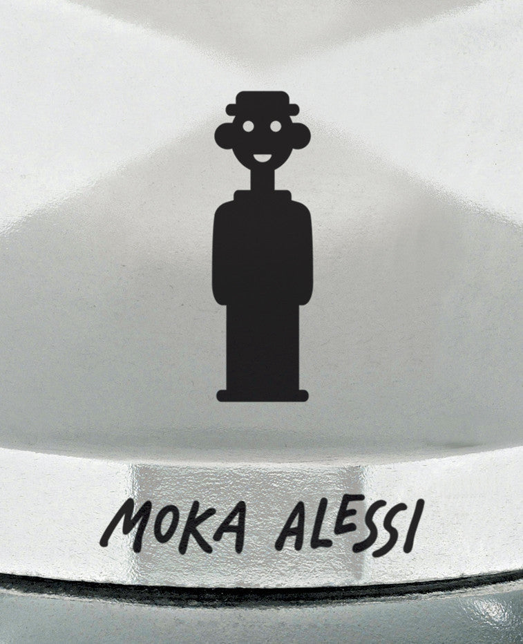 Alessi Silver Moka mit Schwarz