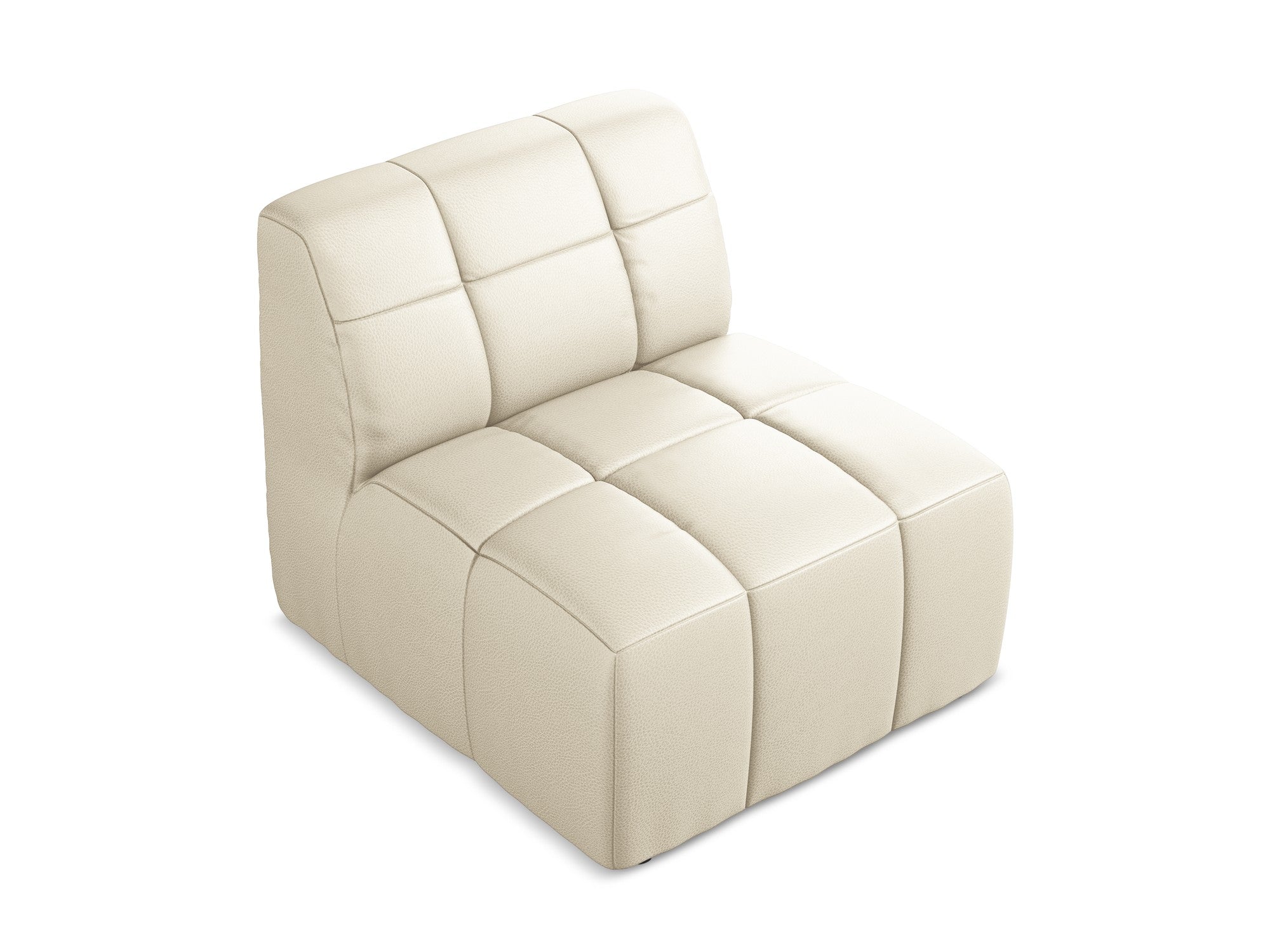 Armchair / module ALOHA light beige eco-leather
