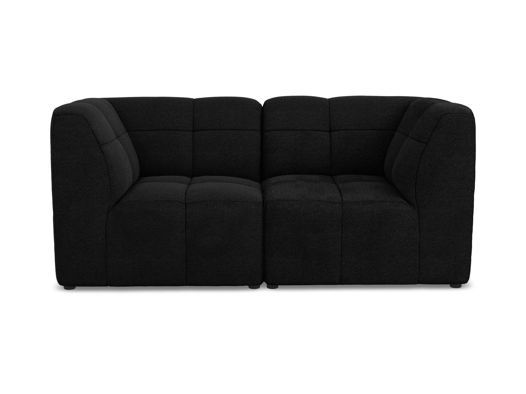 Modular 2-Seater Sofa ALOHA Black Boucle