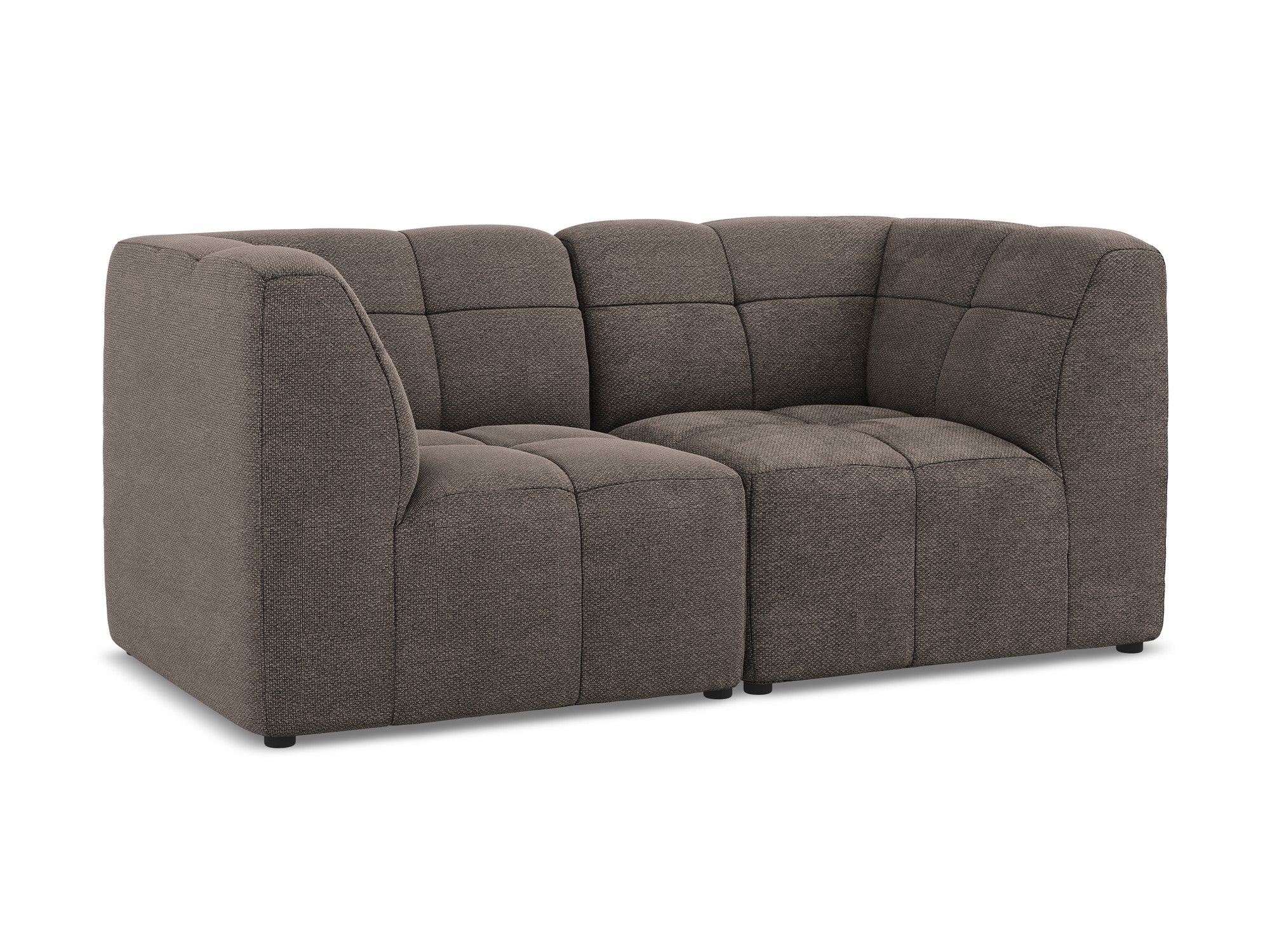2-seater modular sofa ALOHA chocolate boucle