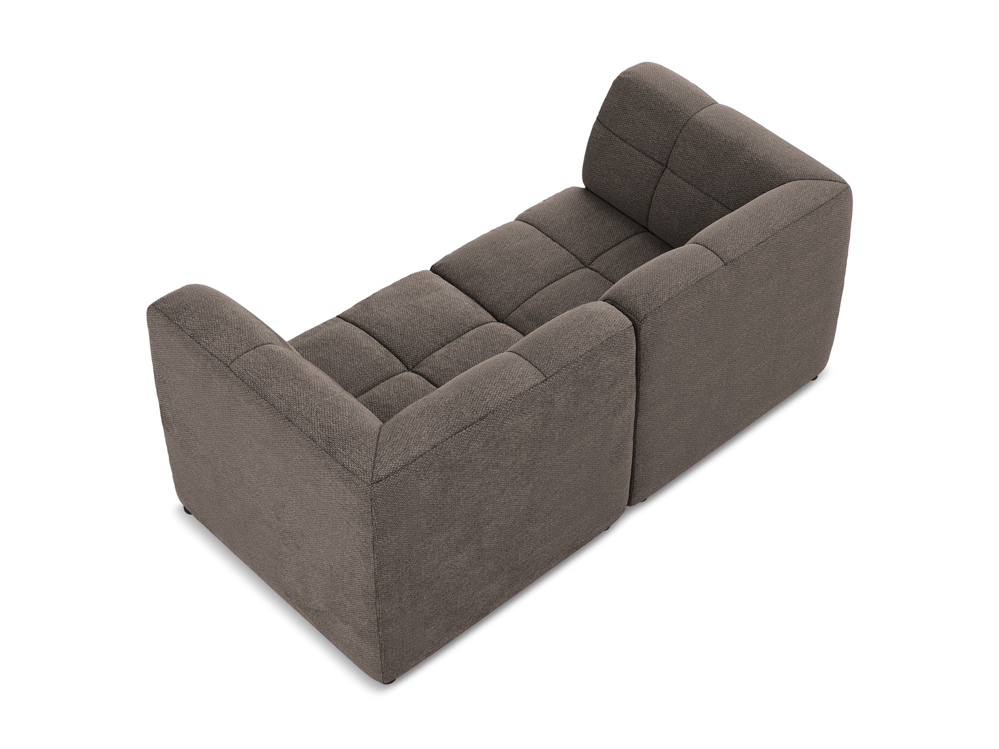 2-seater modular sofa ALOHA chocolate boucle