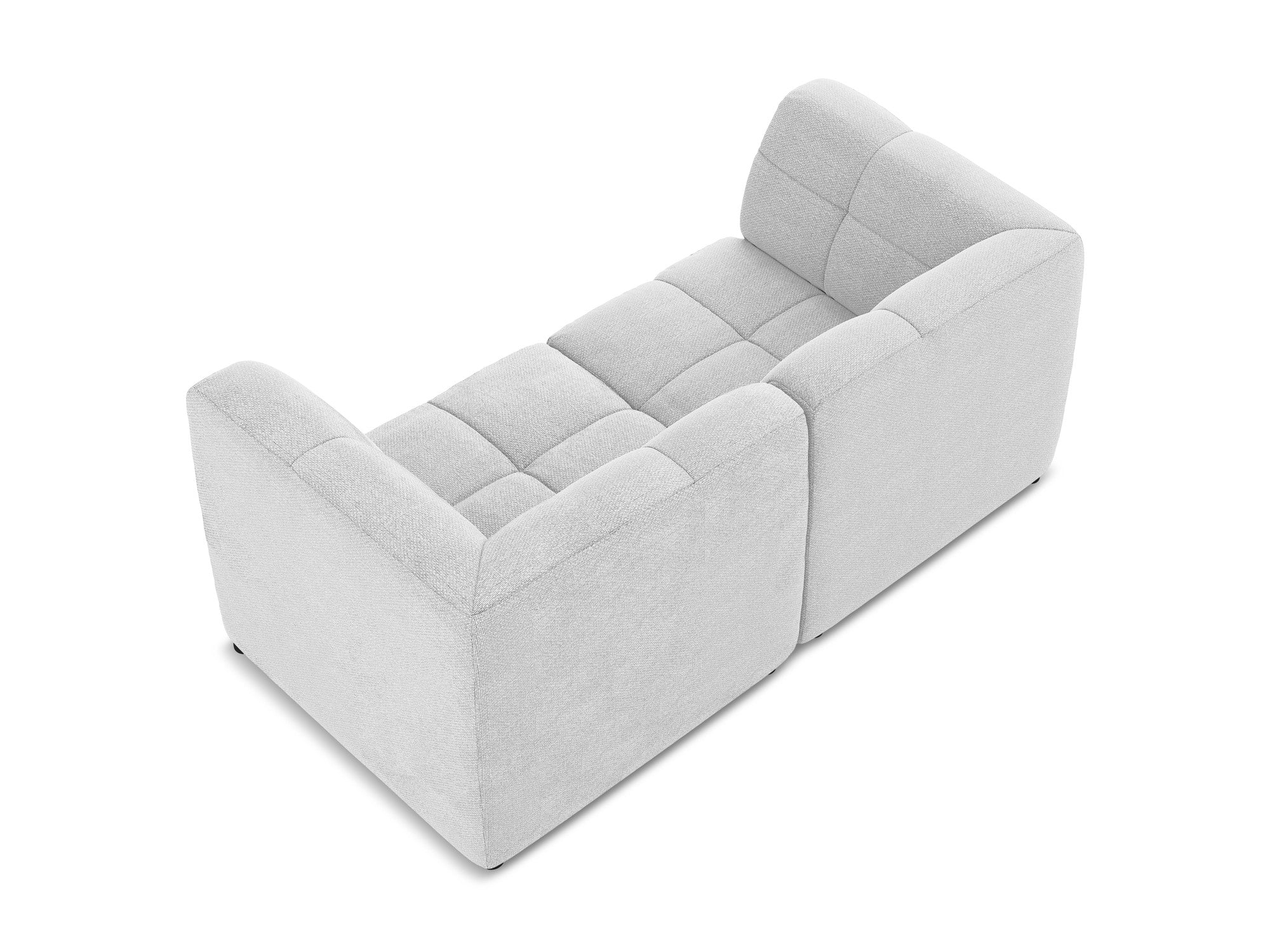 2-seater modular sofa ALOHA silver boucle