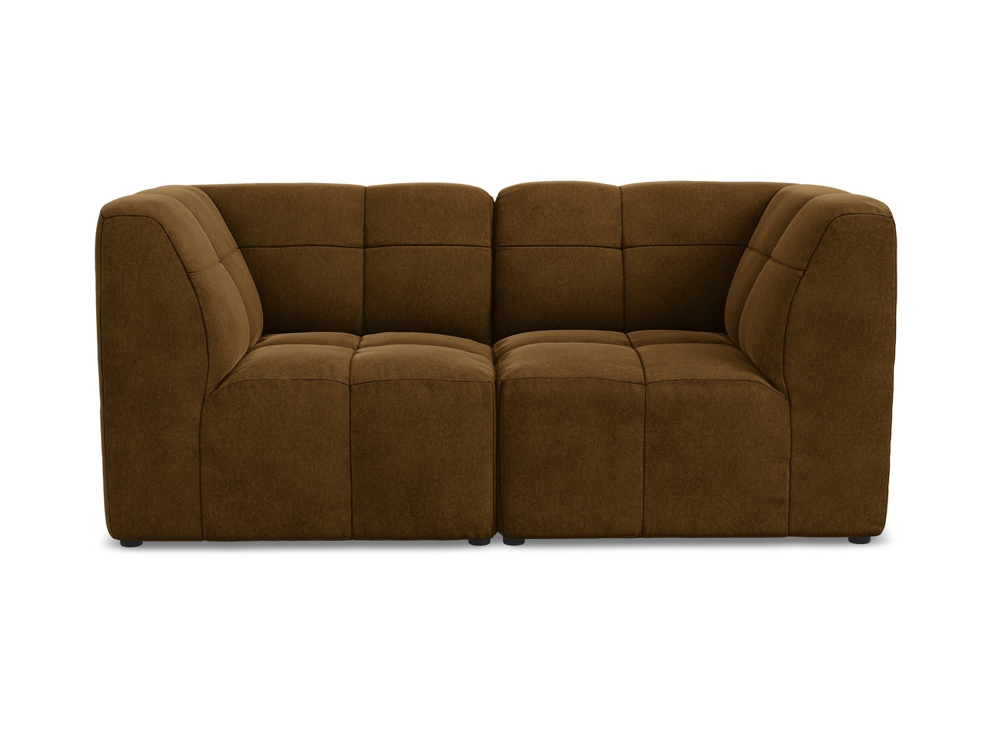 Modulares Samtsofa für 2 Personen ALOHA in Senfgelb