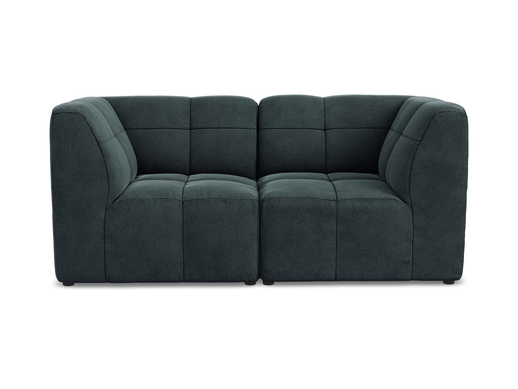 Modulares Samtsofa für 2 Personen ALOHA in Meeresgrün