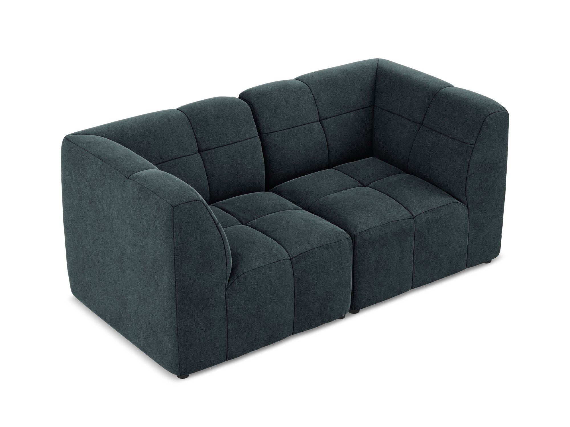 Modulares Samtsofa für 2 Personen ALOHA in Meeresgrün