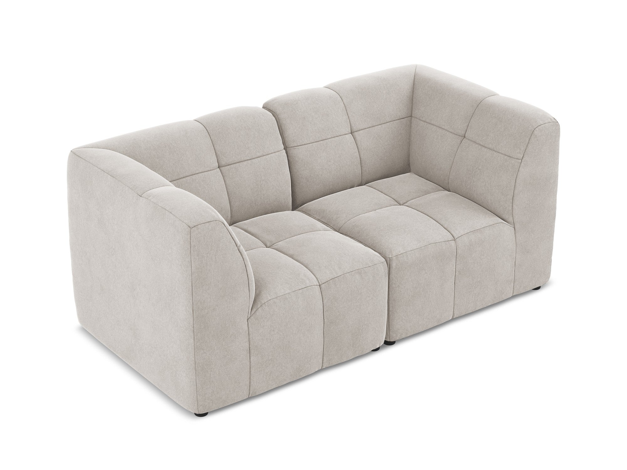 Modulares Samtsofa für 2 Personen ALOHA hellbeige