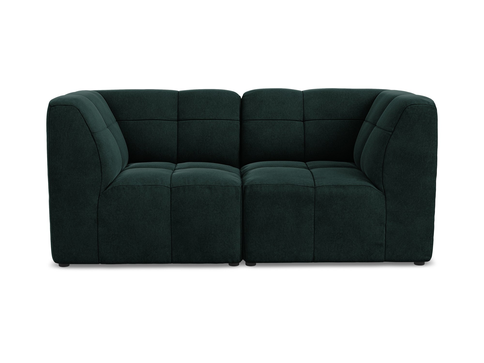 Modulares Samtsofa für 2 Personen ALOHA graugrün