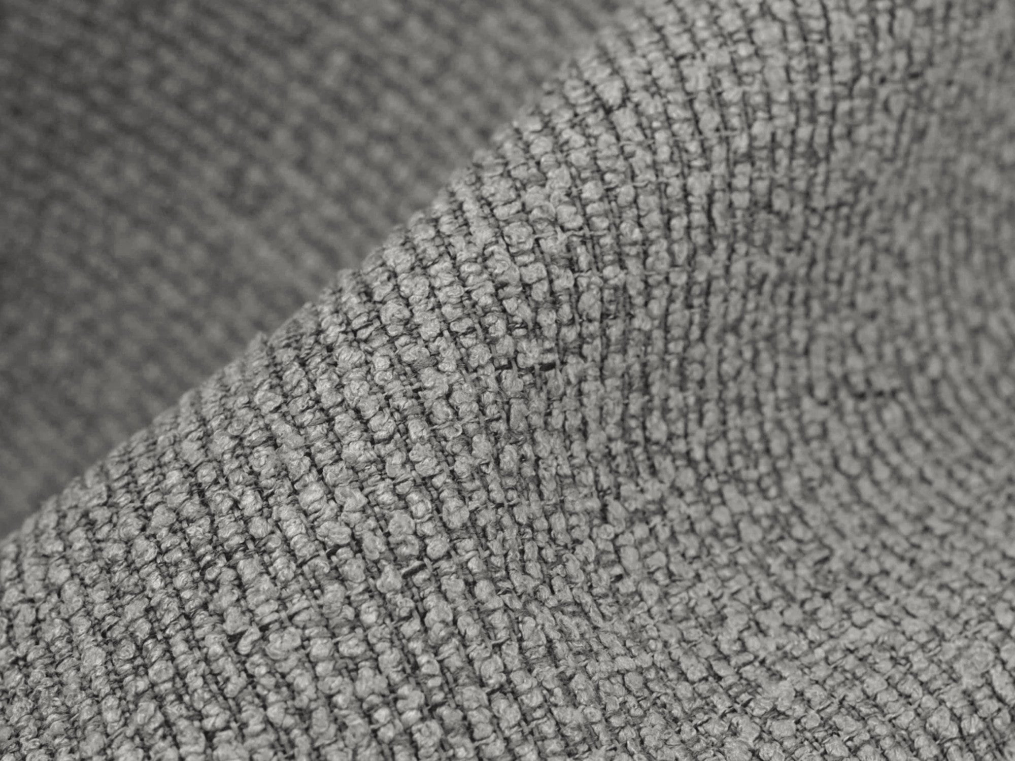 Left-facing open modular sofa ALOHA light gray boucle 3-seater