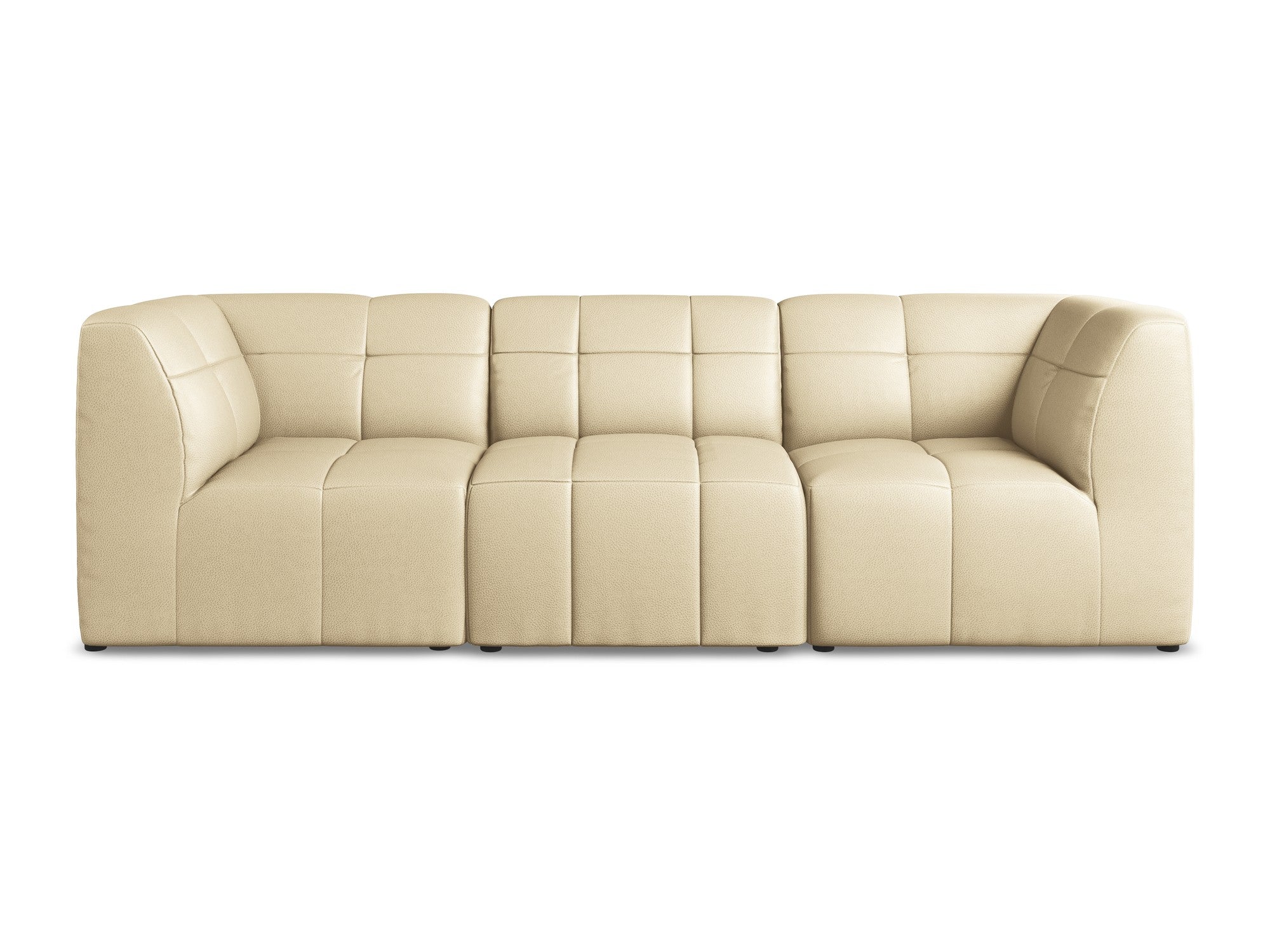 3-seater modular sofa ALOHA beige eco-leather