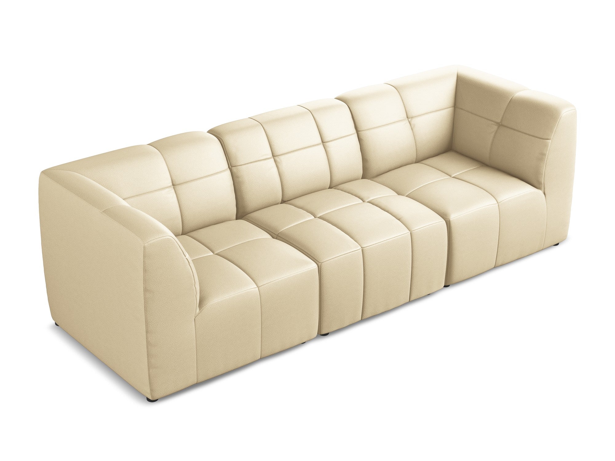 3-seater modular sofa ALOHA beige eco-leather