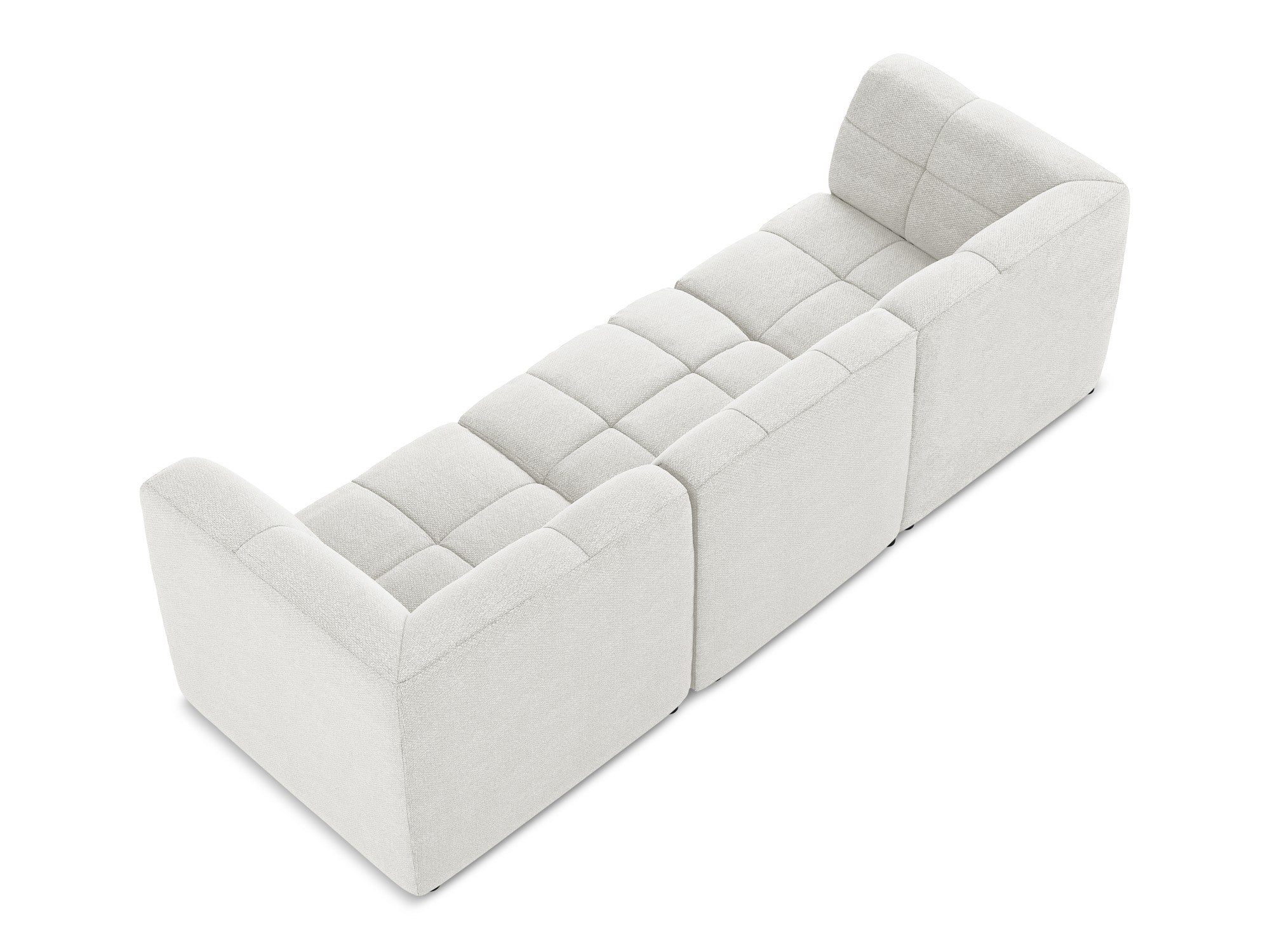 Modulares 3-Sitzer Sofa ALOHA weißer Boucle