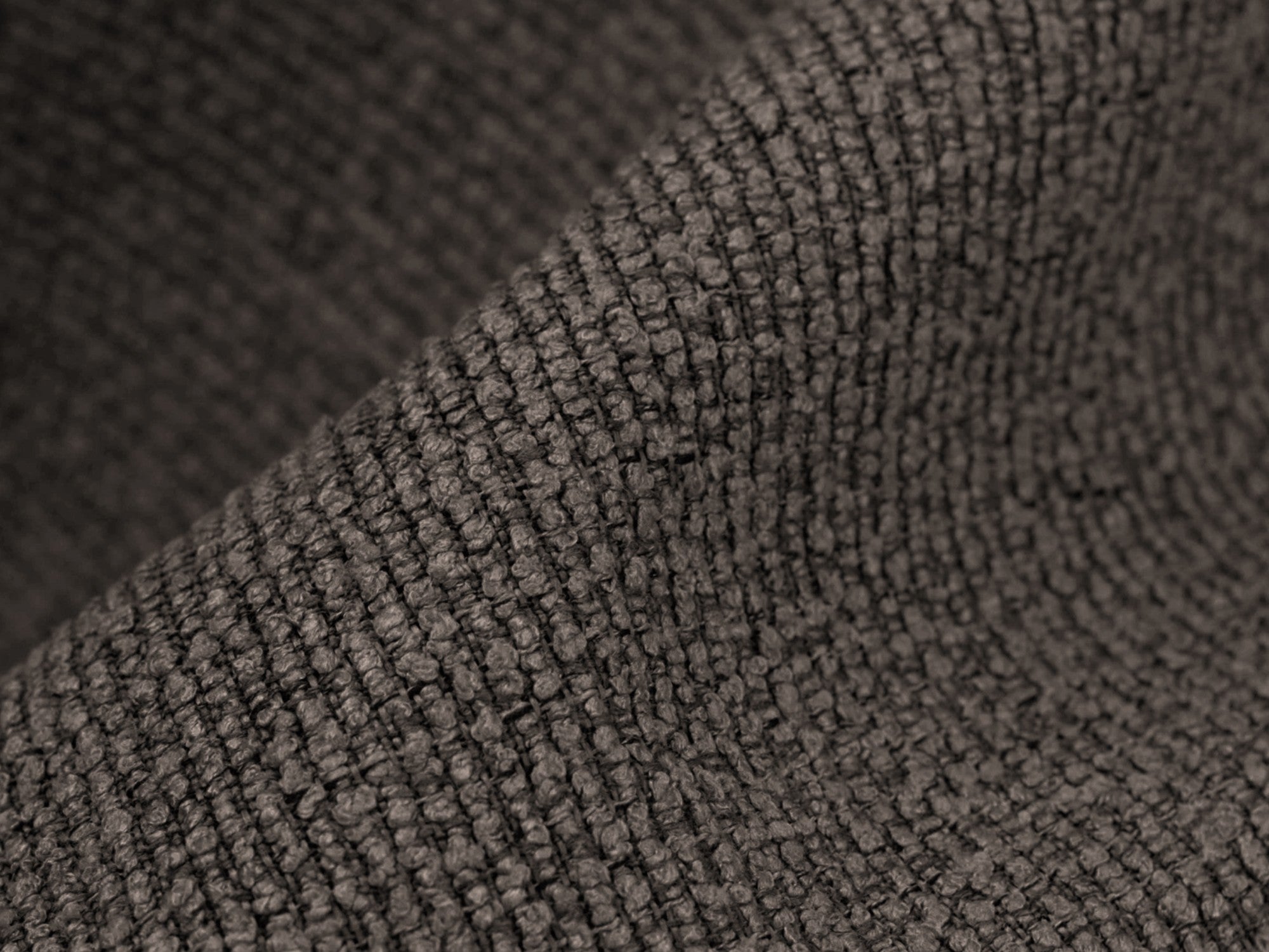 Left-facing ALOHA chocolate boucle chaise longue