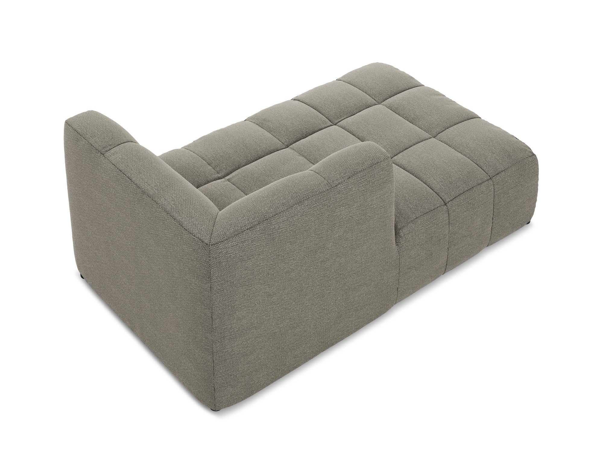 Left-facing ALOHA chaise lounge in gray boucle