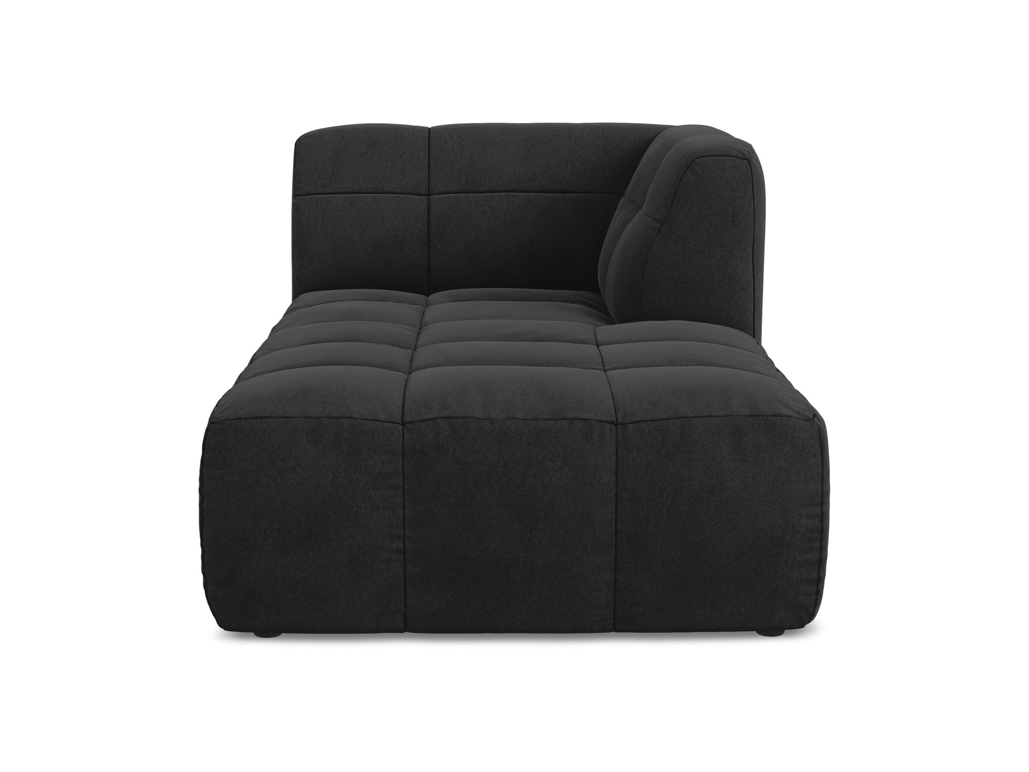 Right-facing velvet chaise lounge ALOHA black