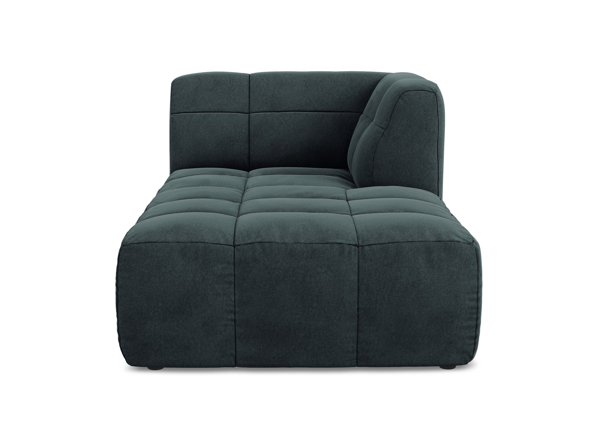 Rechtsseitiger Samt-Szezlong ALOHA in Meeresfarbe