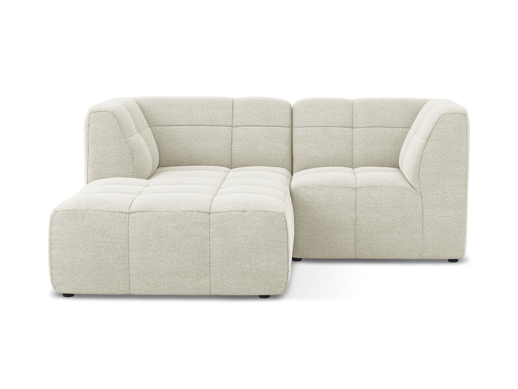 Left-facing modular sofa for 2 people ALOHA sand boucle