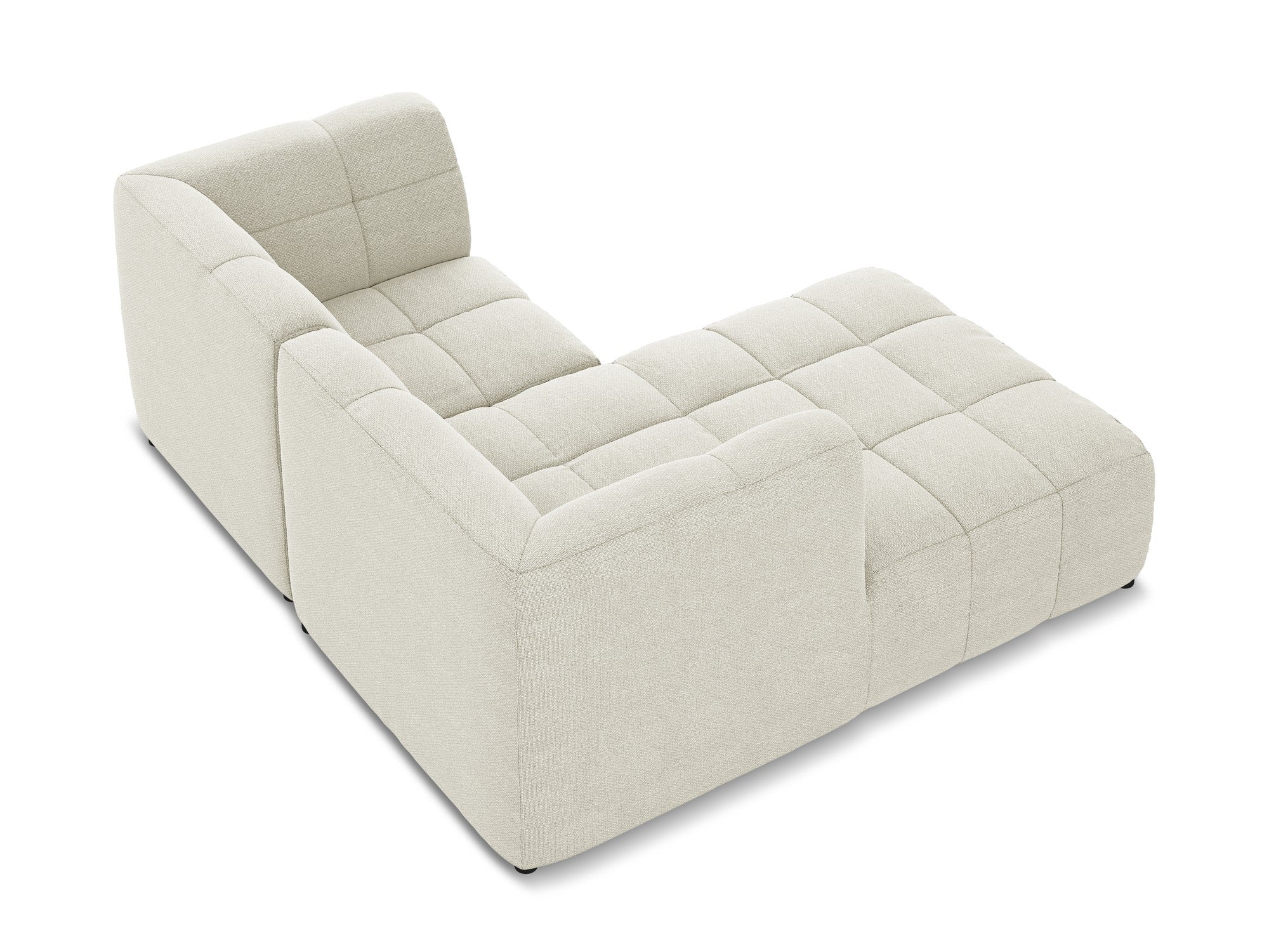 Left-facing modular sofa for 2 people ALOHA sand boucle