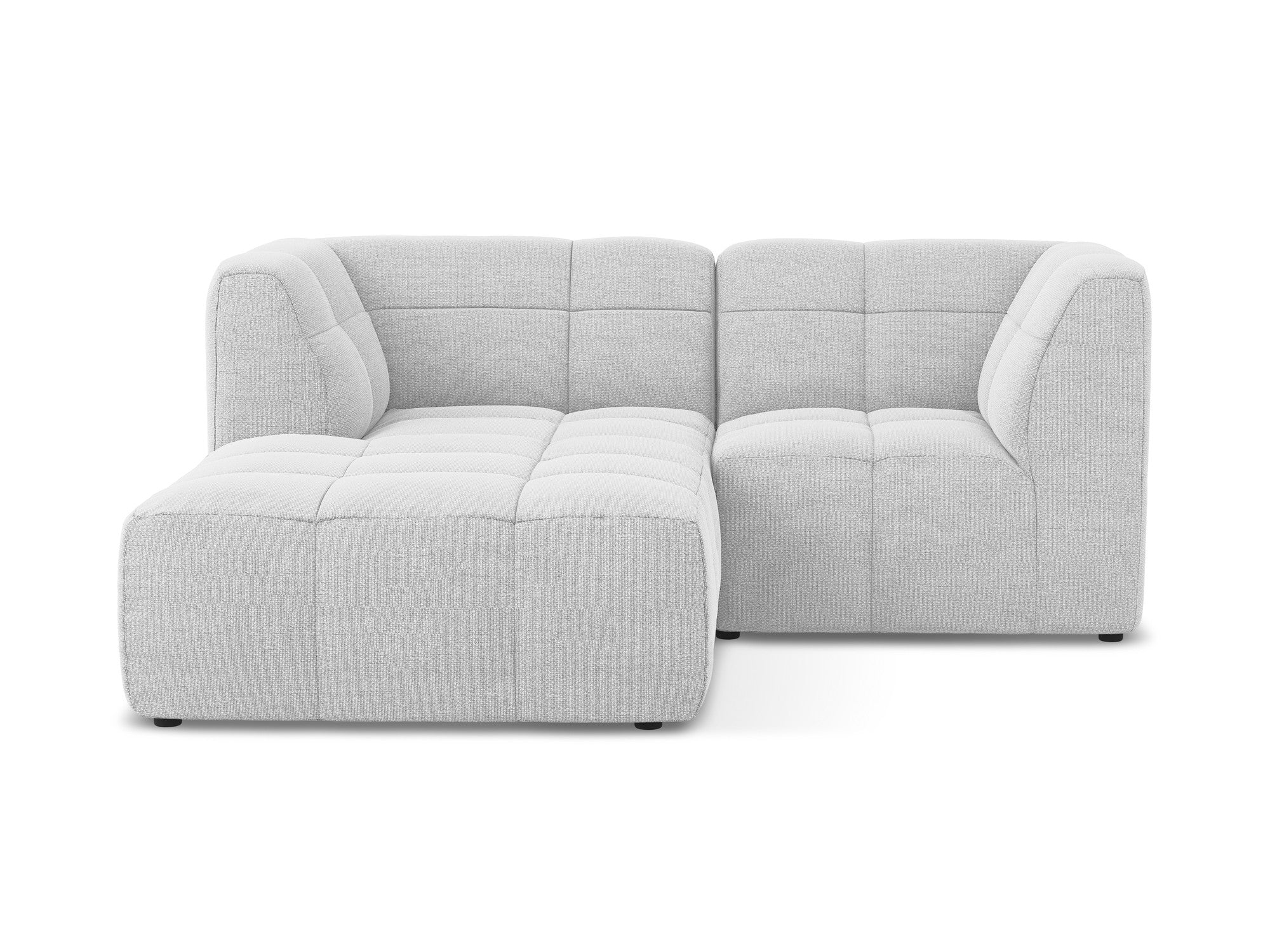 Modularer linksseitiger 2-Sitzer ALOHA silberner Boucle