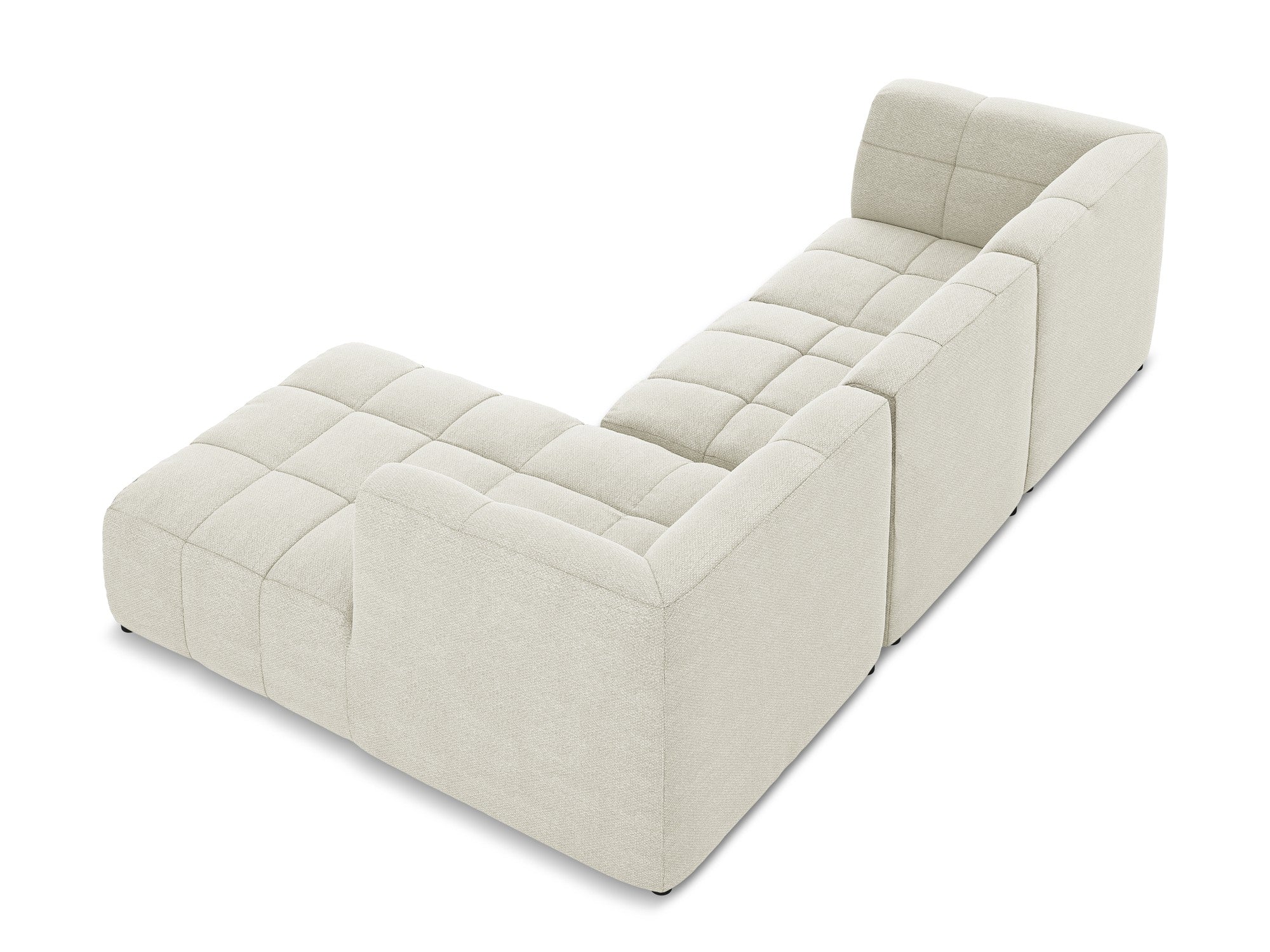 Right-facing modular sofa 3-seater ALOHA sand boucle